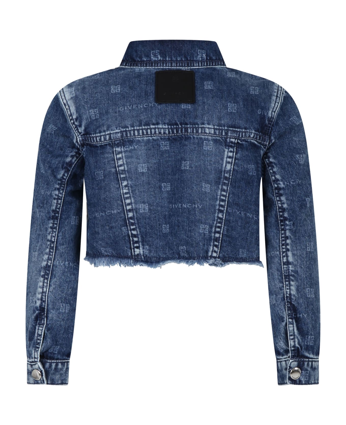 Givenchy Denim Jacket For Girl With 4g Motif - Denim