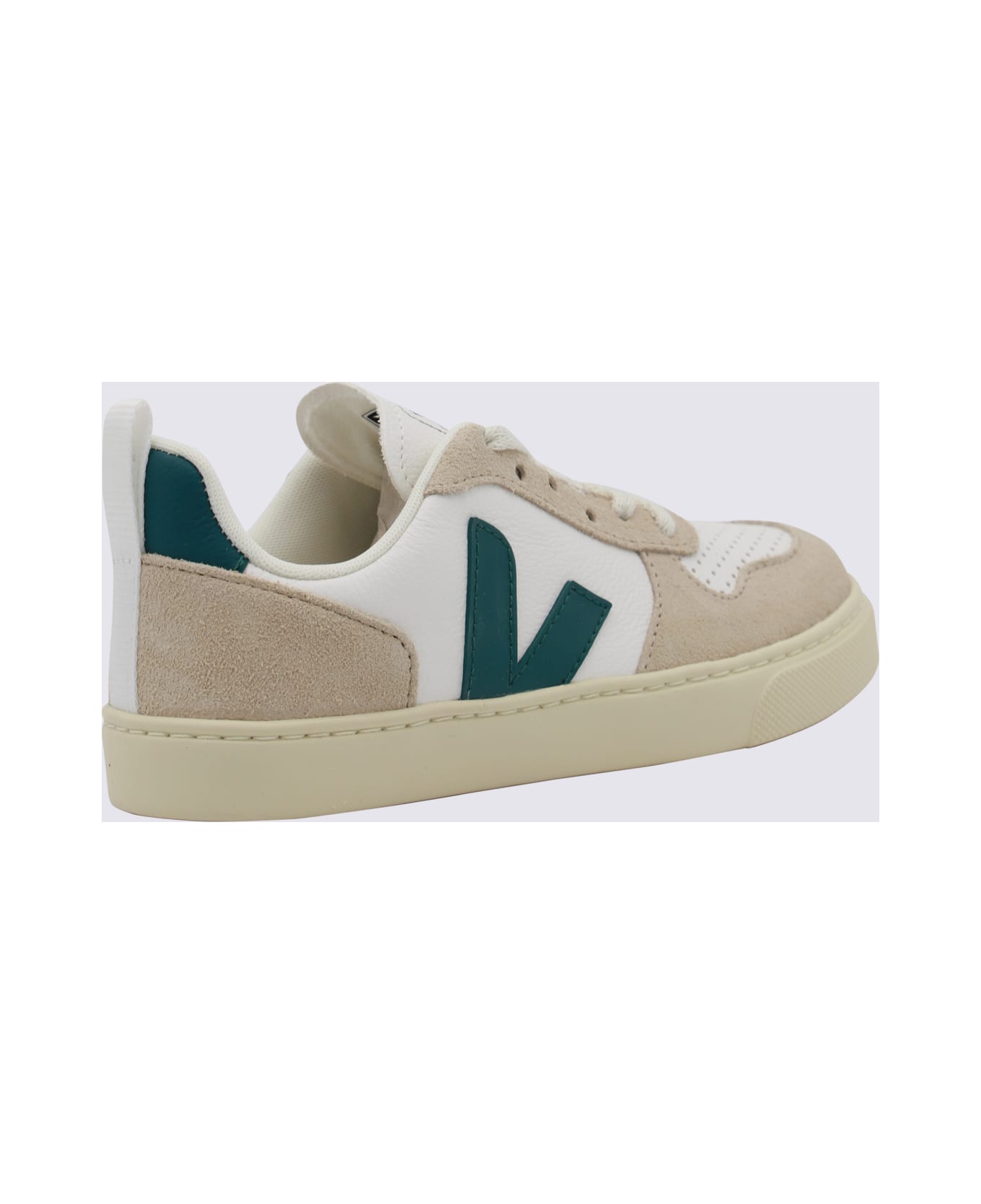 Veja Multicolour And White Leather V-10 Sneakers
