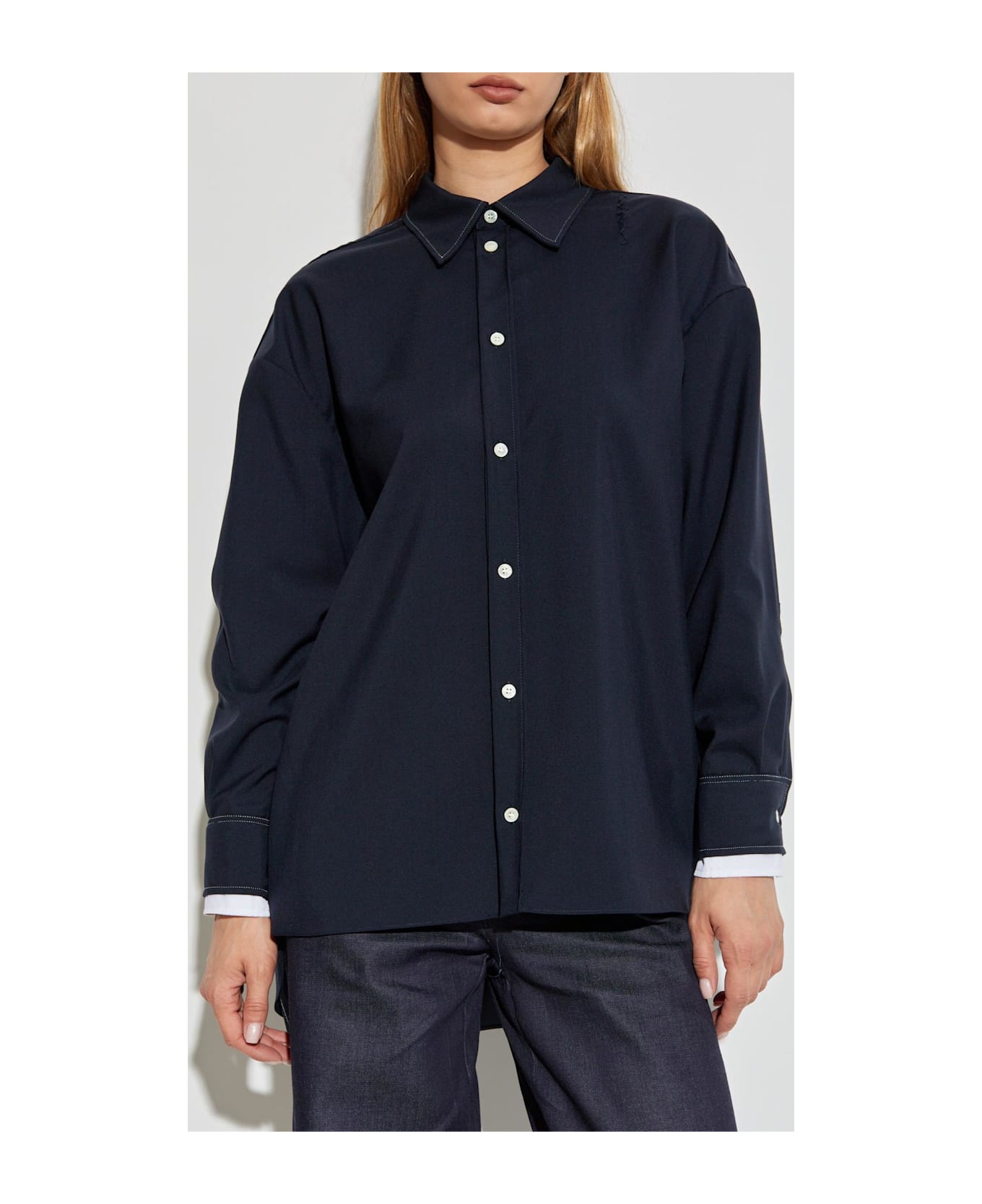 Marni Wool Shirt - BLUBLACK