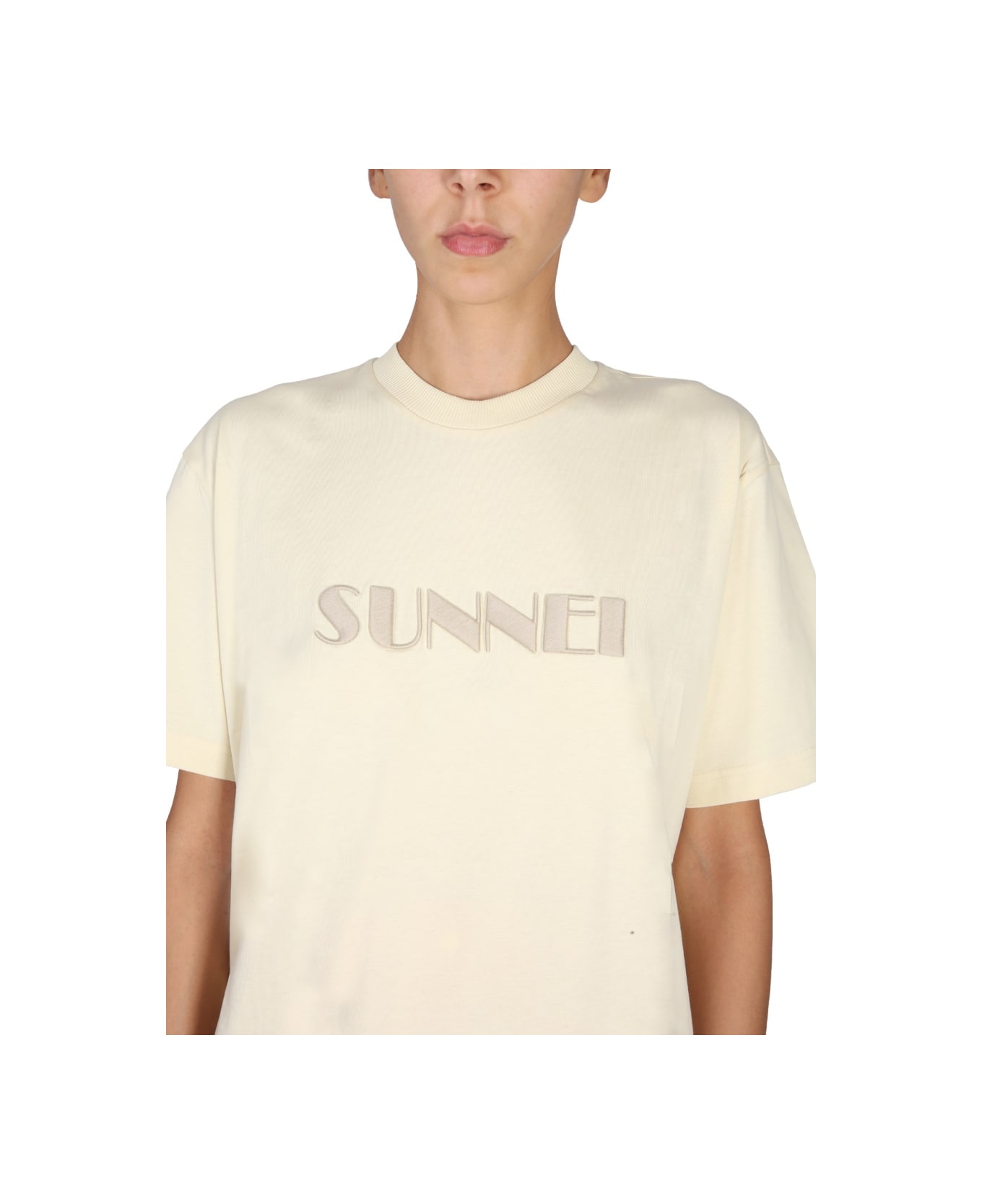 Sunnei Crewneck T-shirt - BEIGE Tシャツ