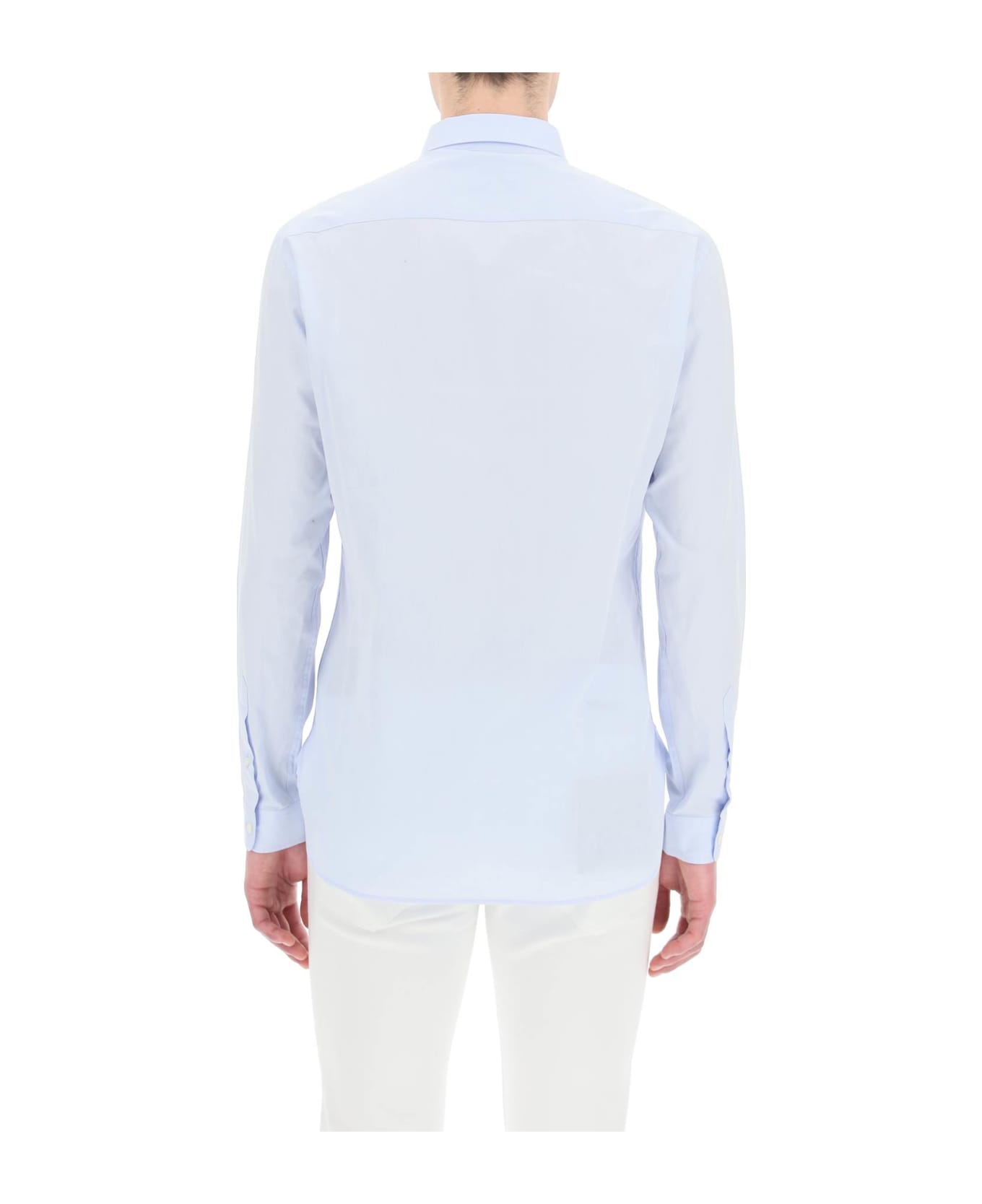 Maison Labiche Embroidered Malerbes Shirt - TWILL SKY BLUE (Light blue)