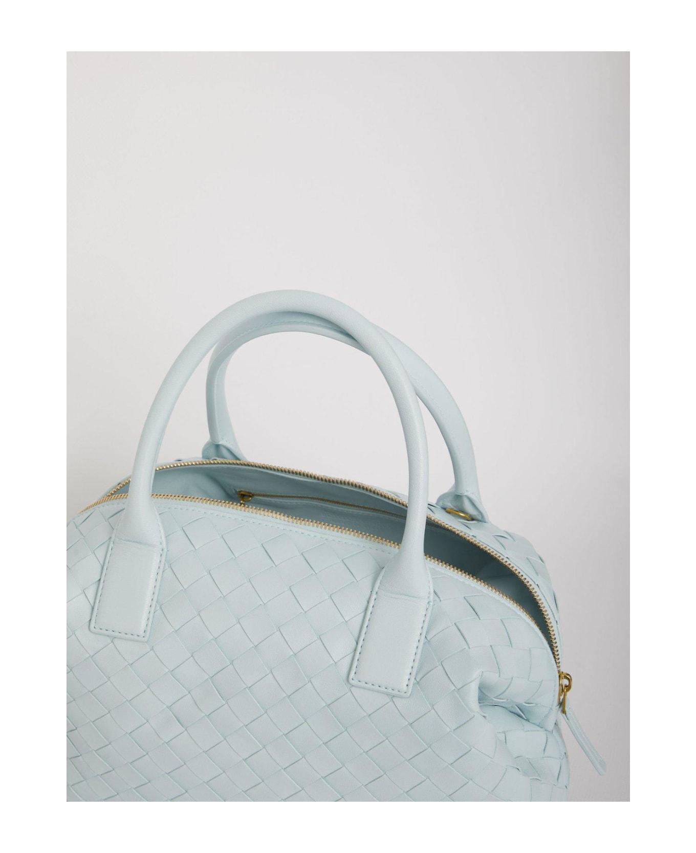 Bottega Veneta Intrecciato Top Handle Bag - Blue