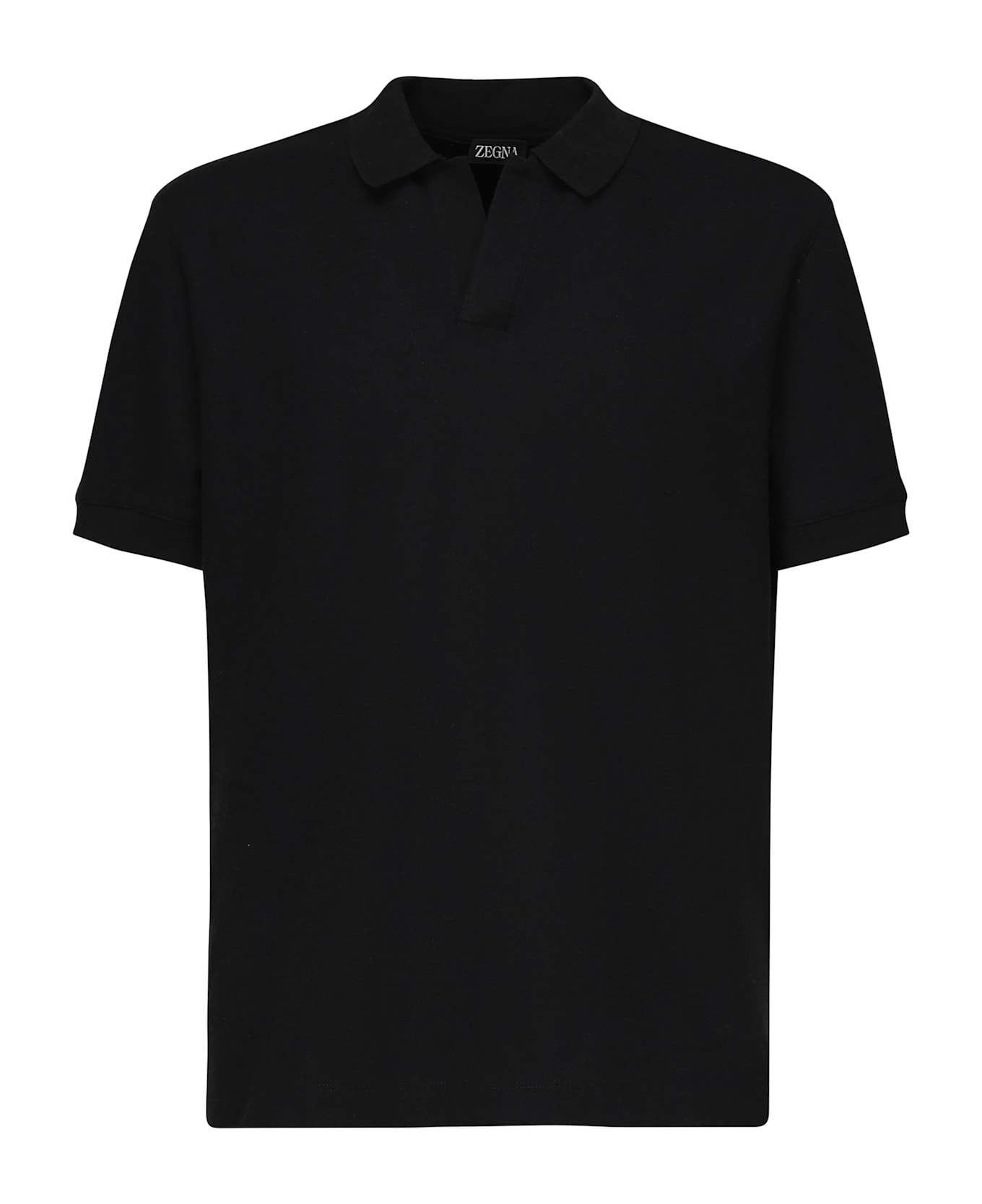 Zegna Premium Cotton Polo - Black