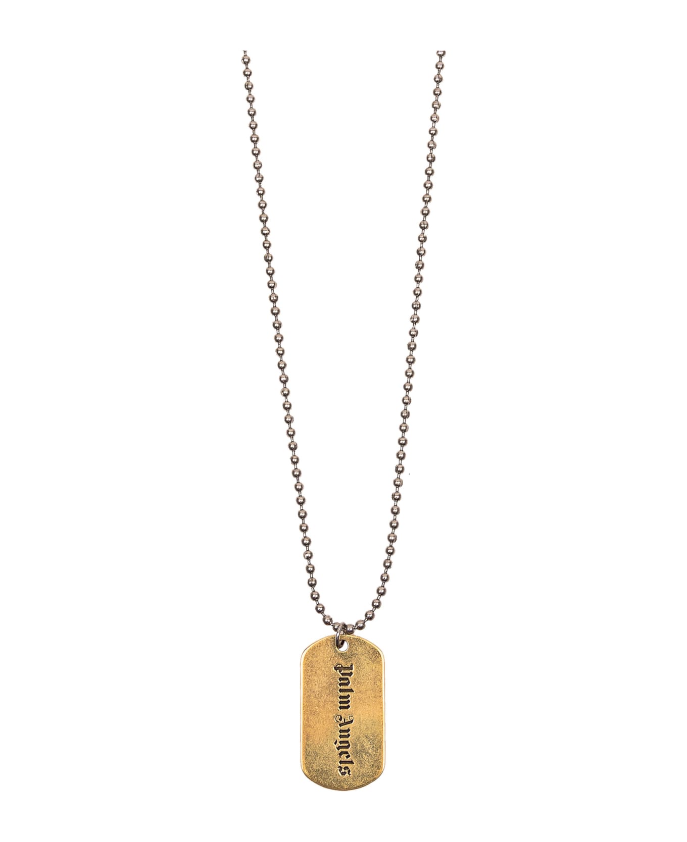 Palm Angels Necklace With Military Plate - GOLD-BLACK ネックレス
