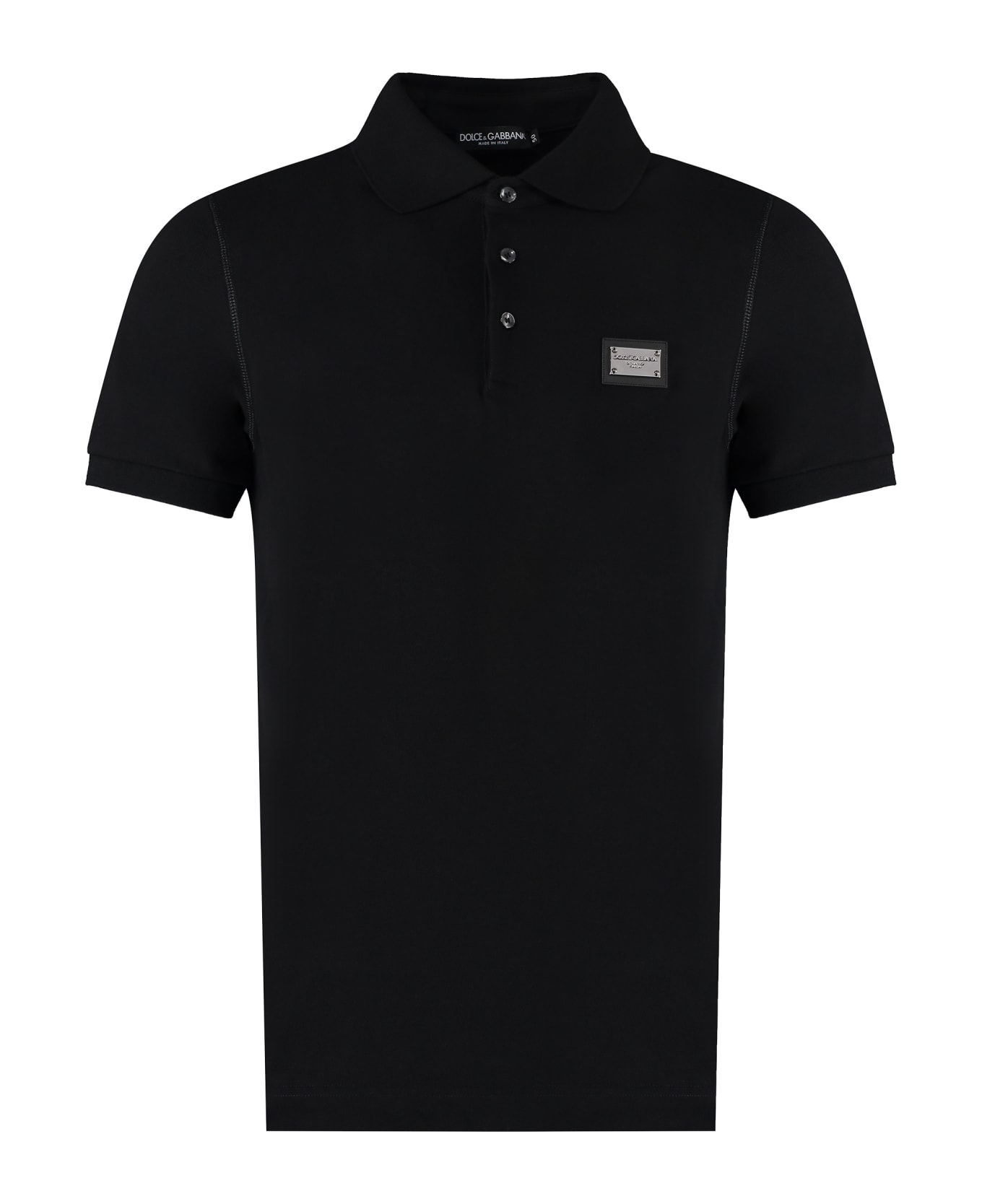 Dolce & Gabbana Cotton-piqué Polo Shirt - black ポロシャツ