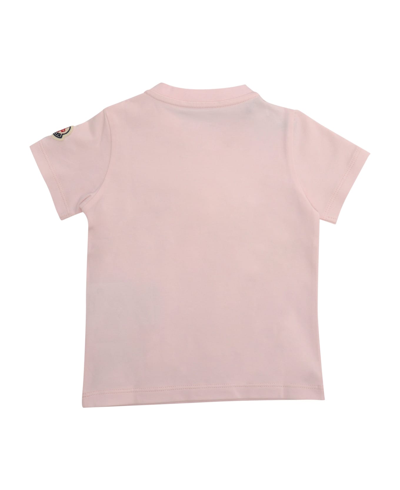 Moncler Pink T-shirt With Logo - PINK