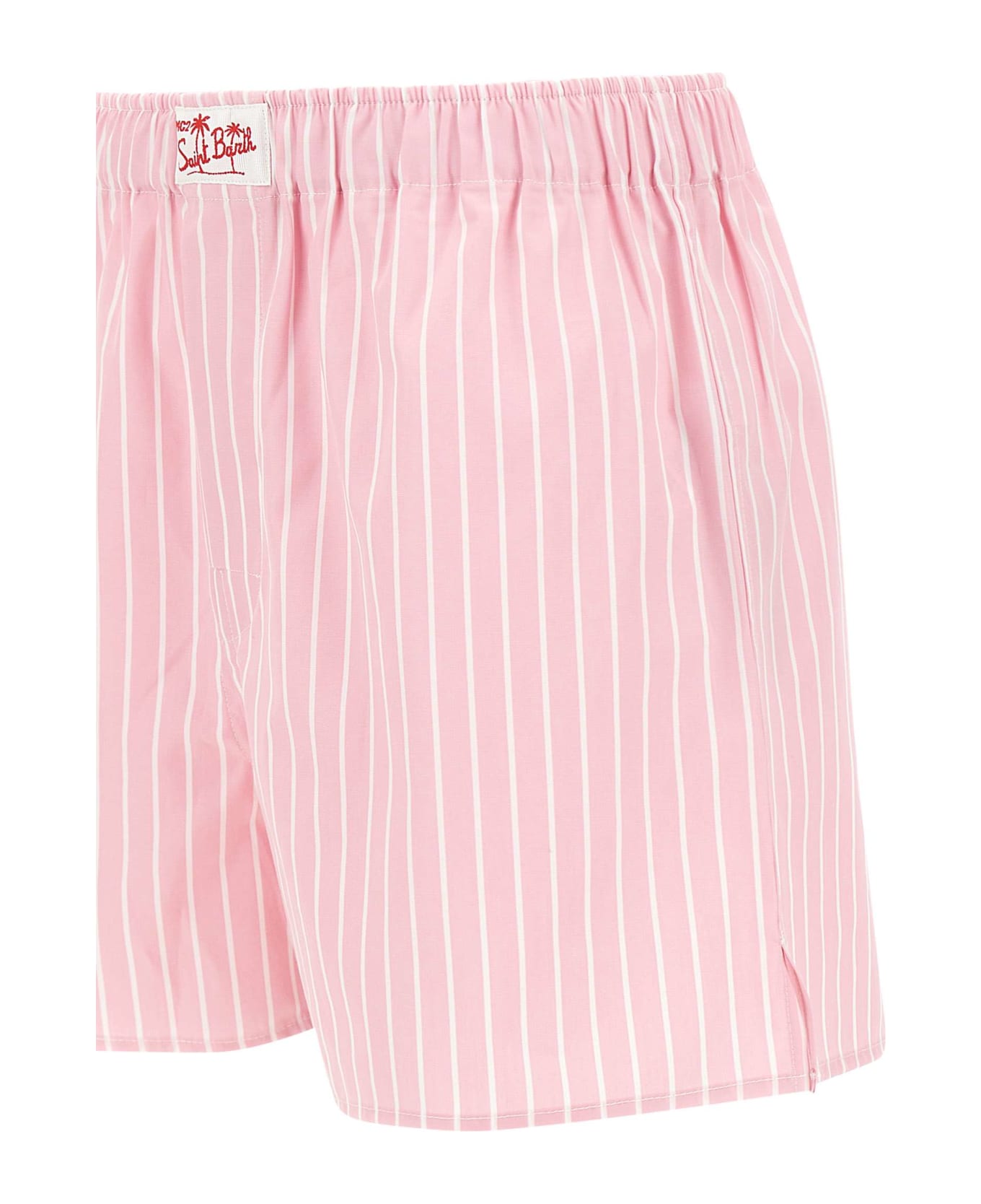MC2 Saint Barth "boxy" Cotton Shorts - Pink/white ショートパンツ