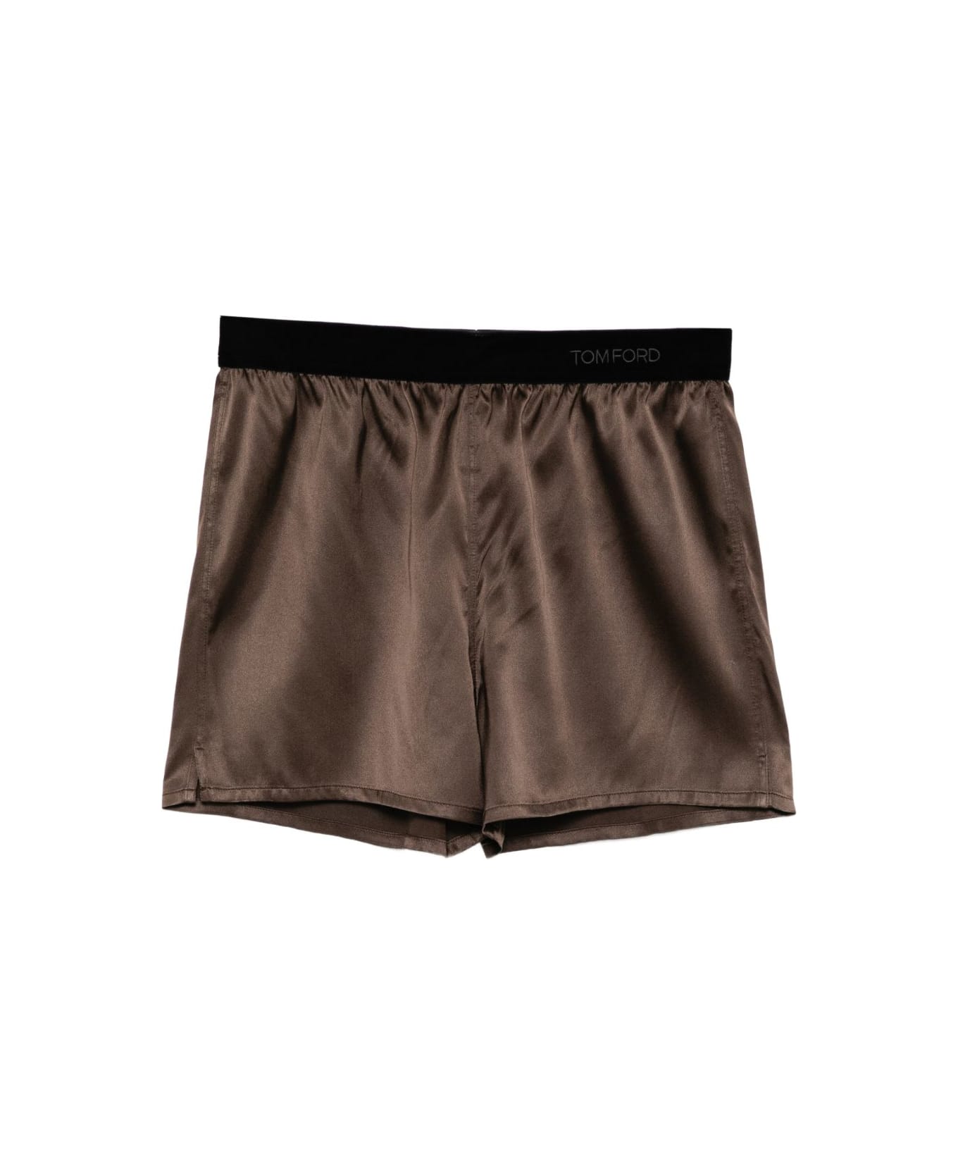Tom Ford Silk Pajama Shorts - Brown
