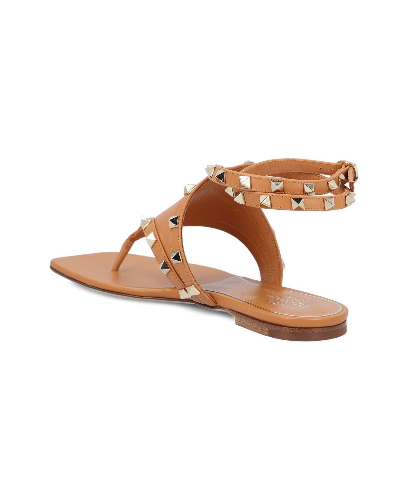 Valentino Garavani Garavani Rockstud Open Toe Sandals - BROWN