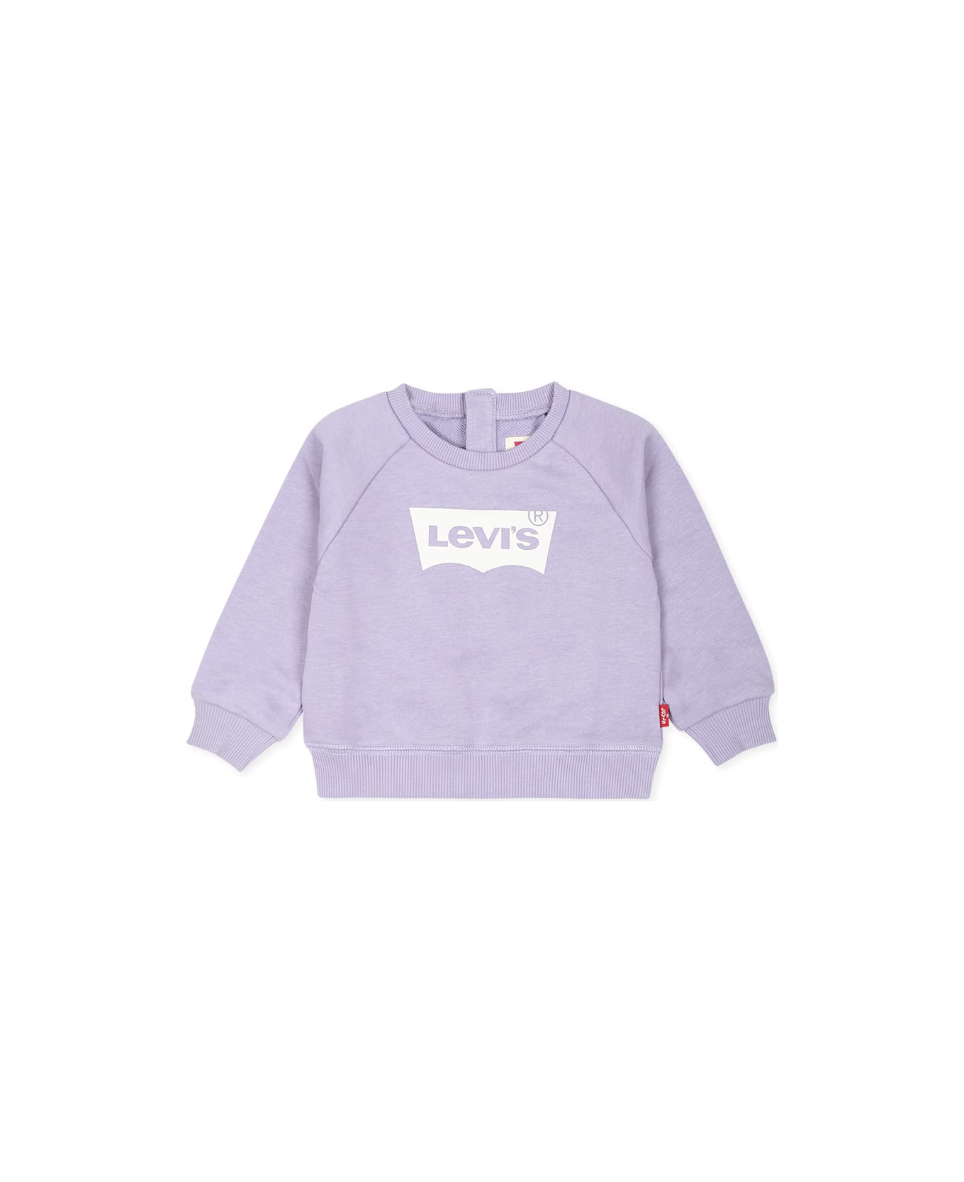 Levi's Purple Sweatshirt For Baby Girl With Logo - Violet