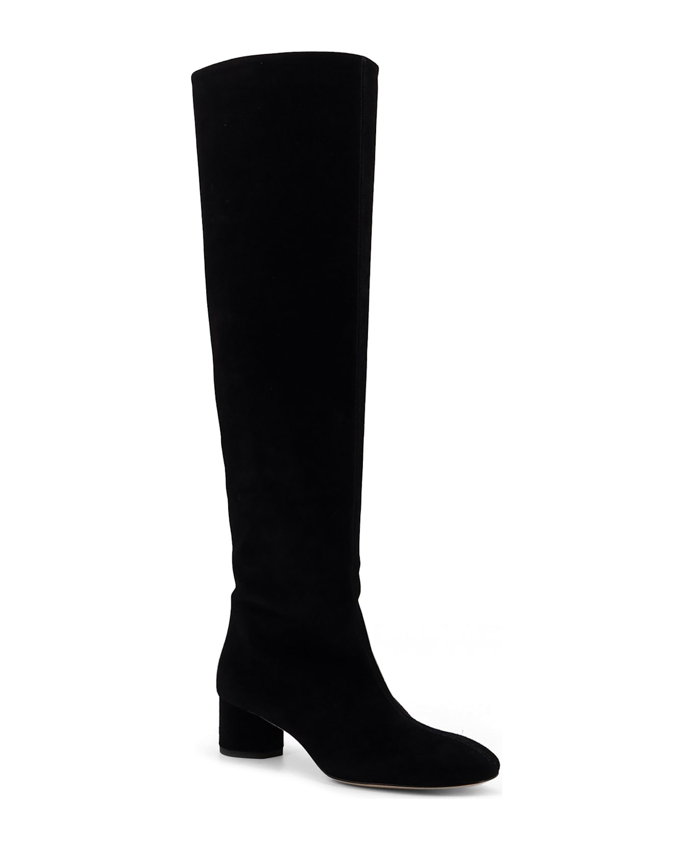 aeyde Willa Suede Boots - Black