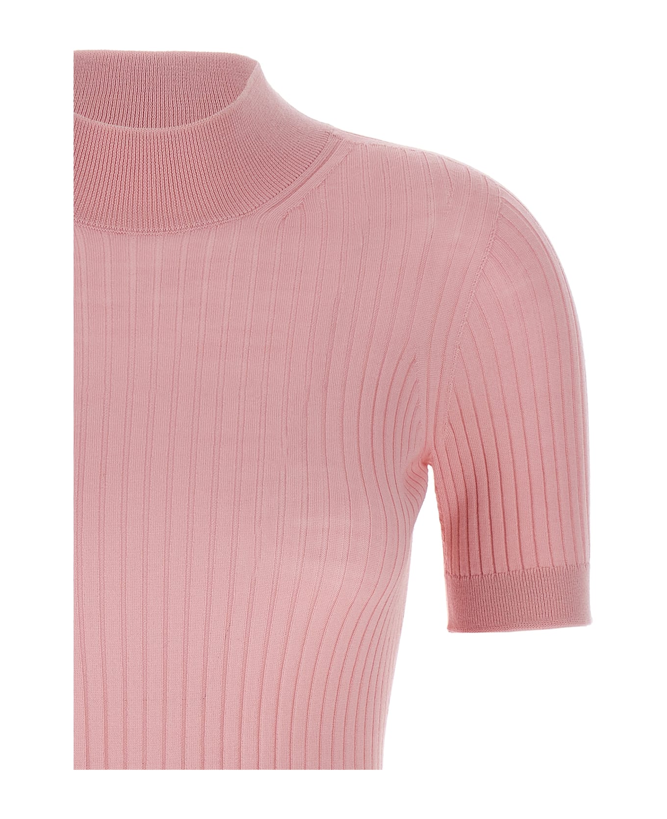 Versace Ribbed Wool Sweater - Pink