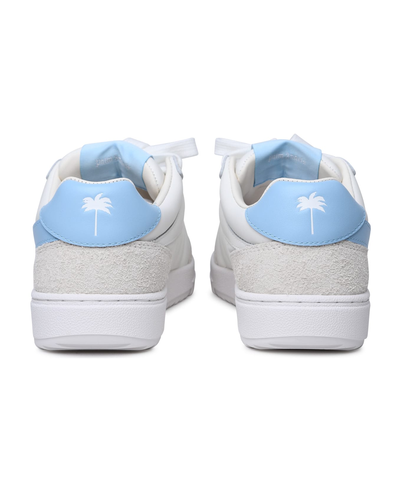 Palm Angels 'palm Beach University' White Leather Sneakers - White スニーカー