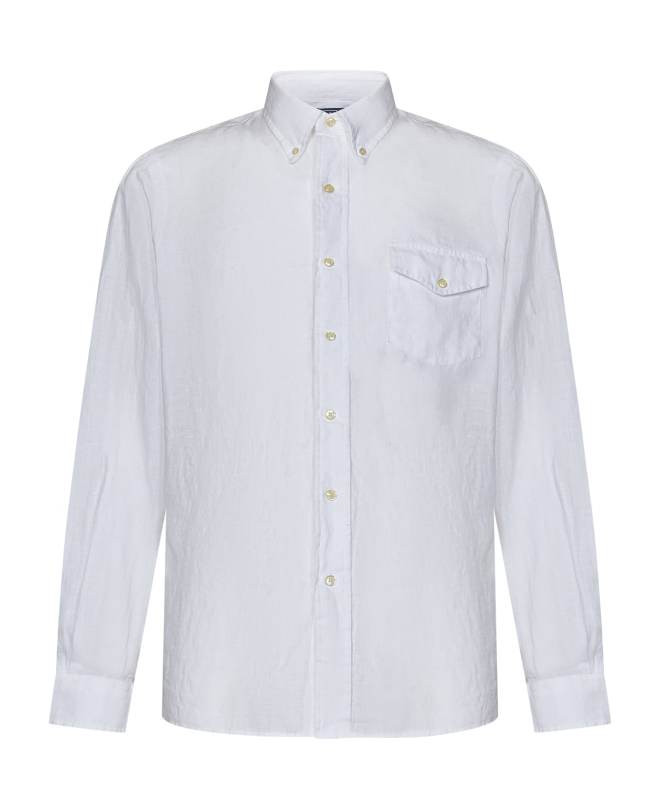Polo Ralph Lauren White Linen Shirt - White