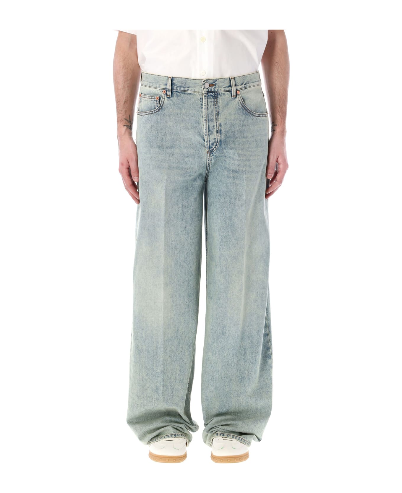 Valentino Always Garavani Oversized Denim Jeans - LIGH BLUE