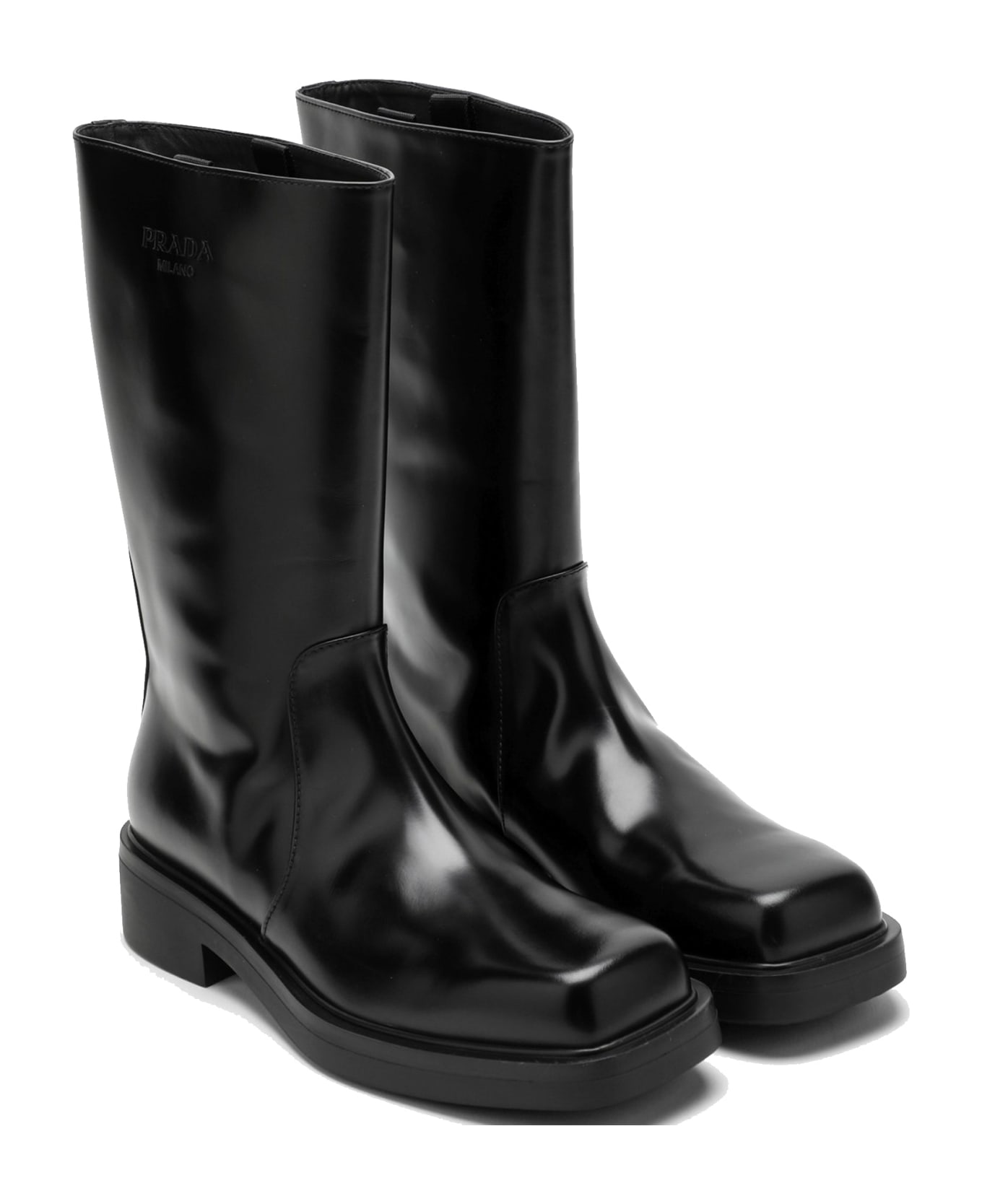 Prada Leather Boots - Black ブーツ