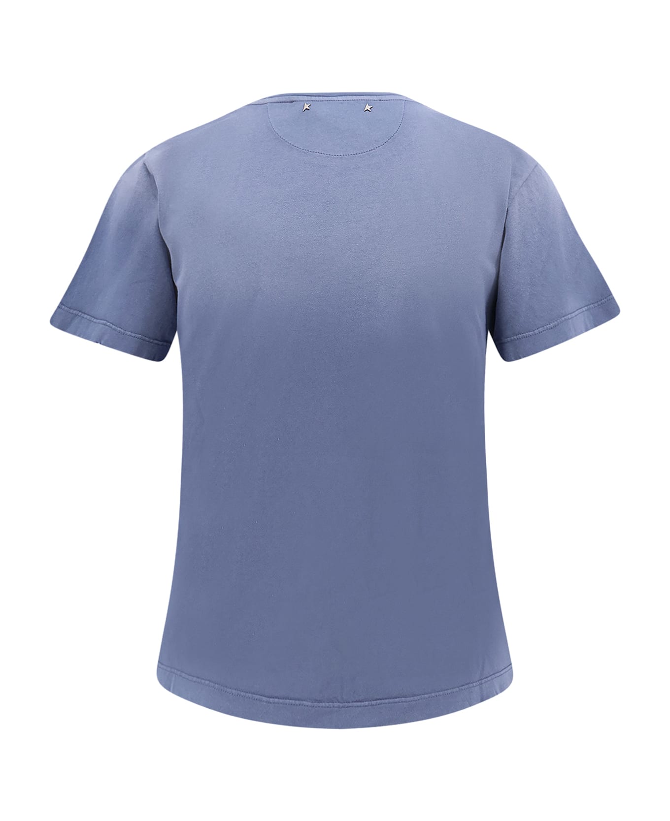 Golden Goose Cotton T-shirt - CHINA BLUE