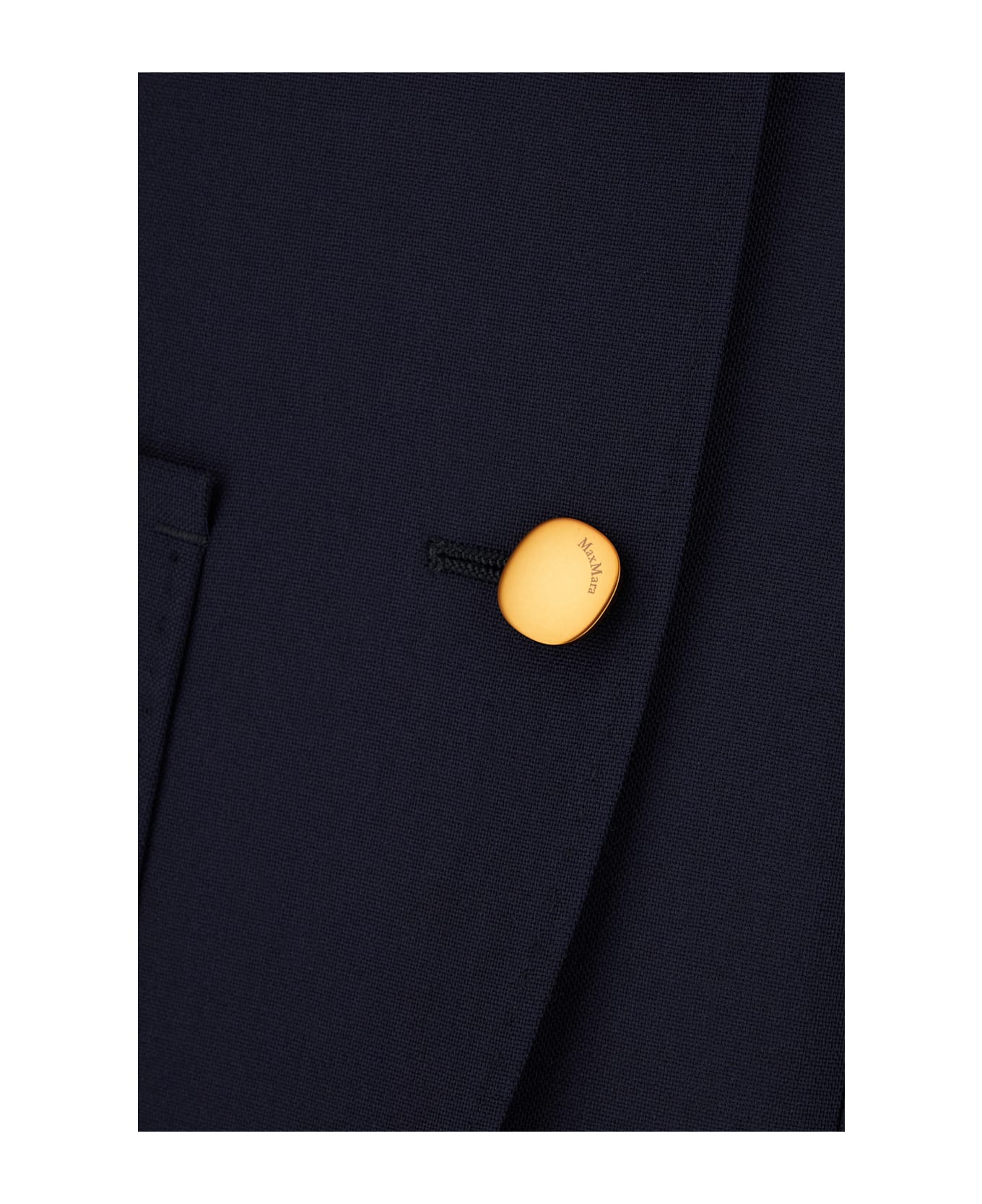 Max Mara Blue Wool Blend Jacket - BLU MARINO