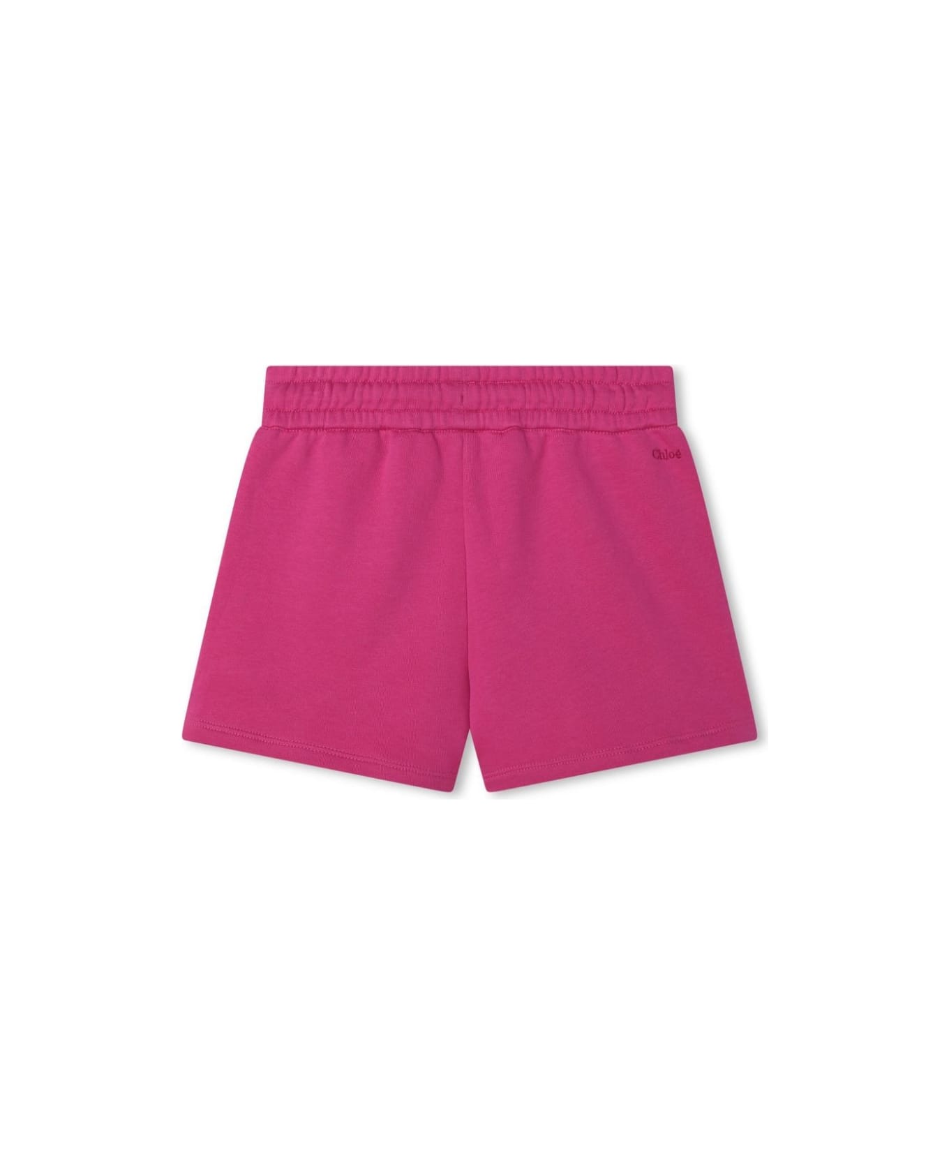 Chloé Fuchsia Sporty Shorts With Studs - Pink