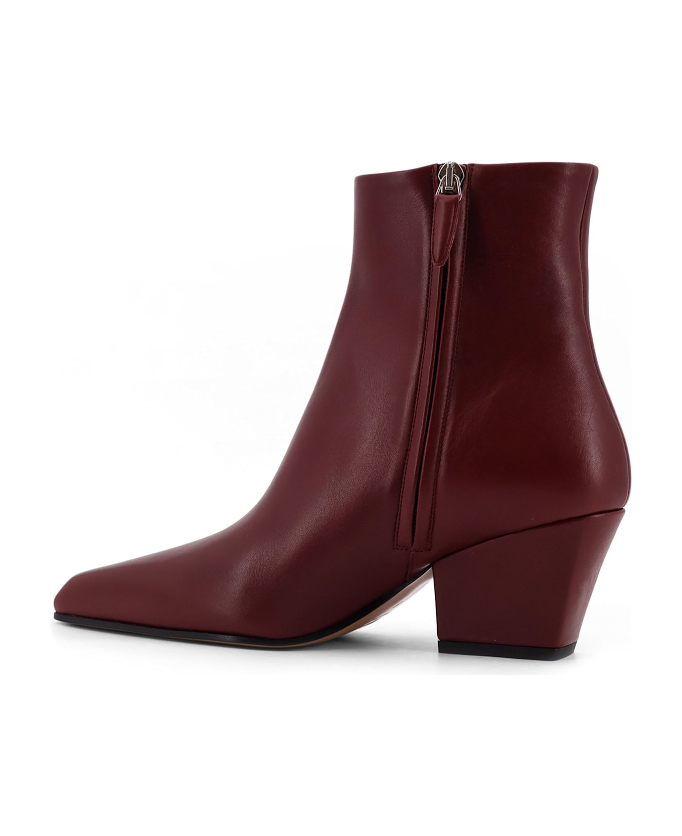 Paris Texas Jane Leather Ankle Boots - ROUGE NOIR