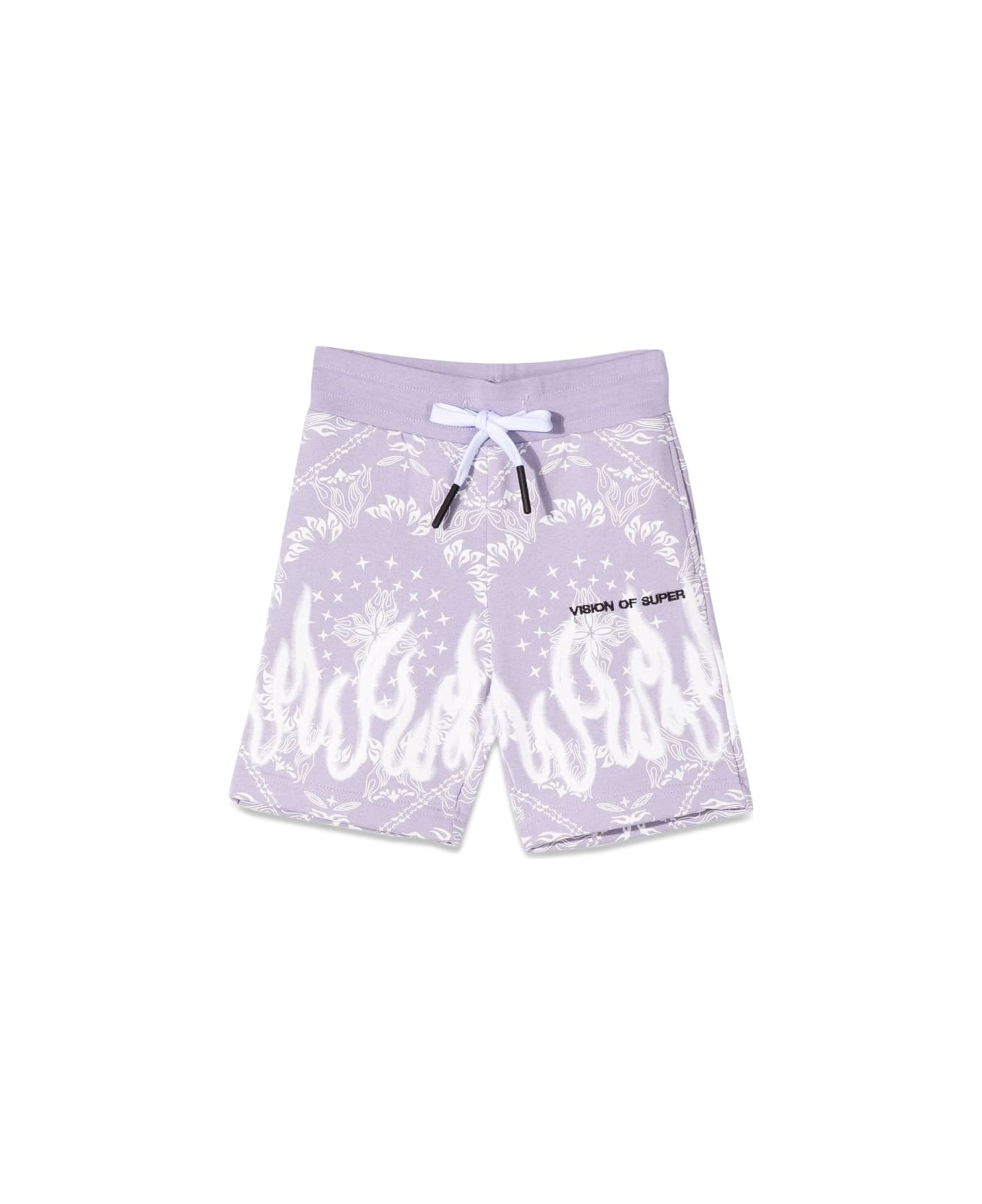 Vision of Super Lilac Shorts Kids With Bandana Print - LILAC