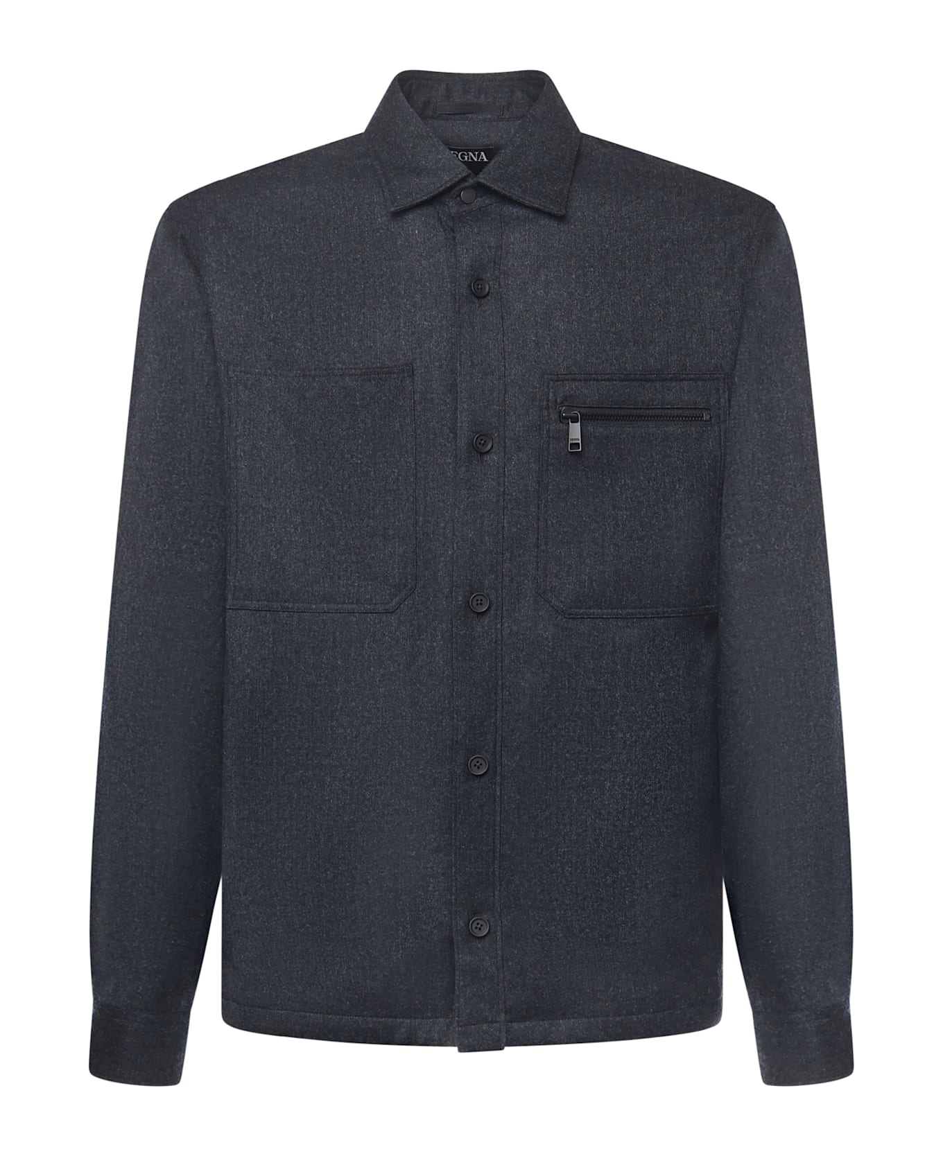 Zegna Wool Overshirt - Grey