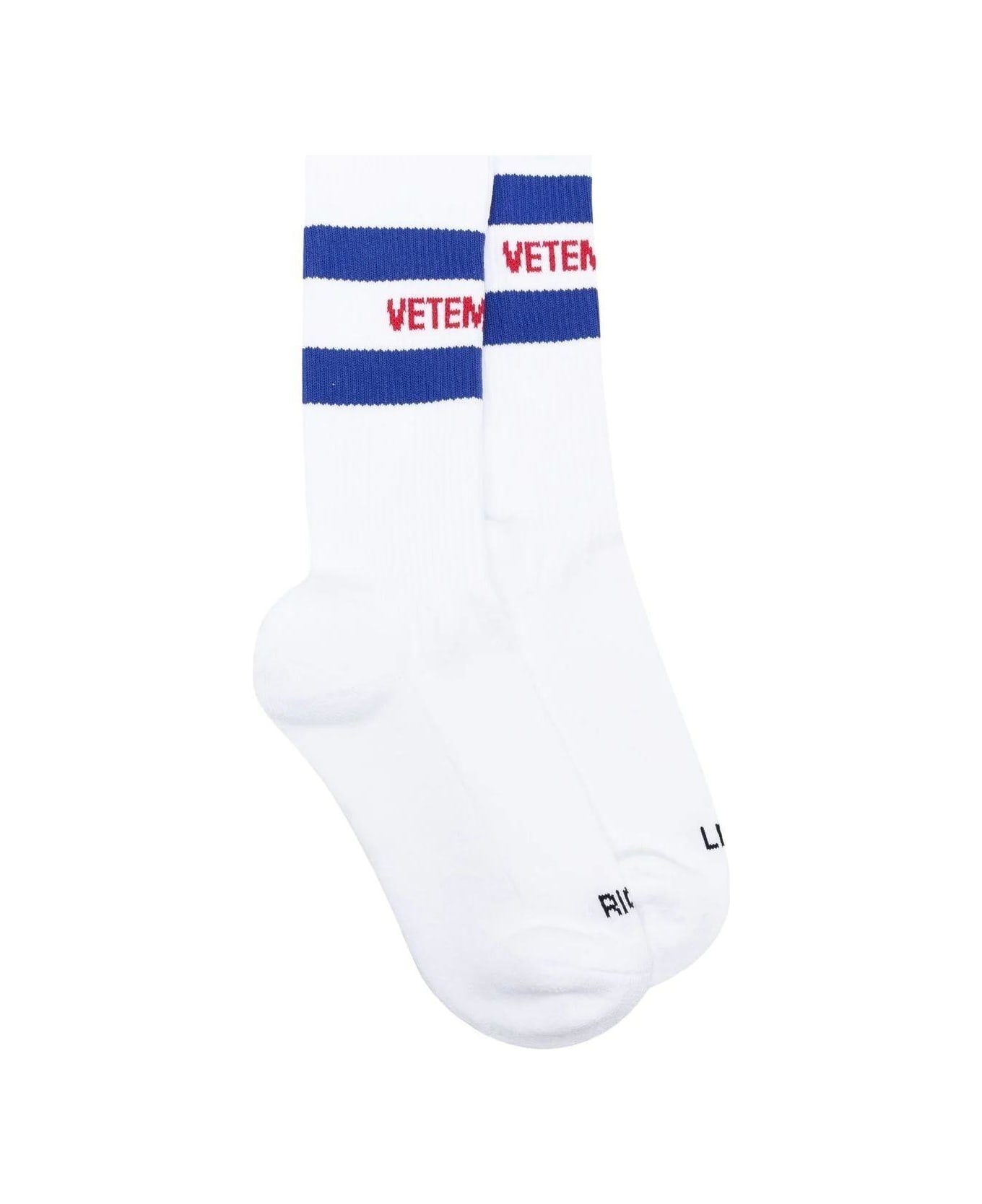 VETEMENTS Logo Intarsia Striped Socks