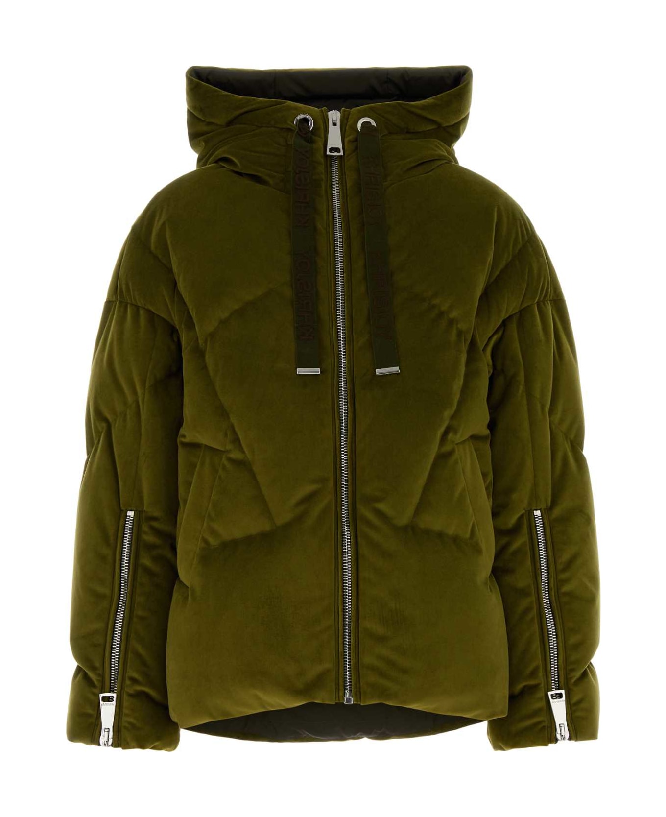 Khrisjoy Green Velvet Milano Down Jacket - OLIVEGREEN
