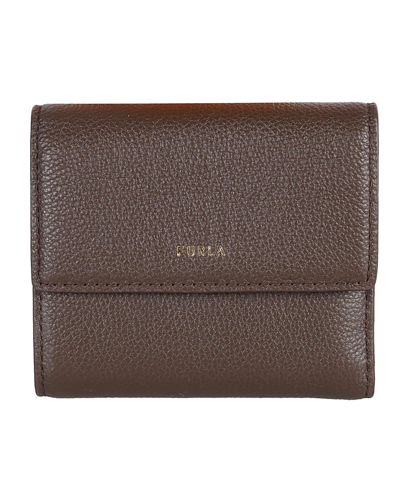 Furla Logo Flap Wallet - chocolate