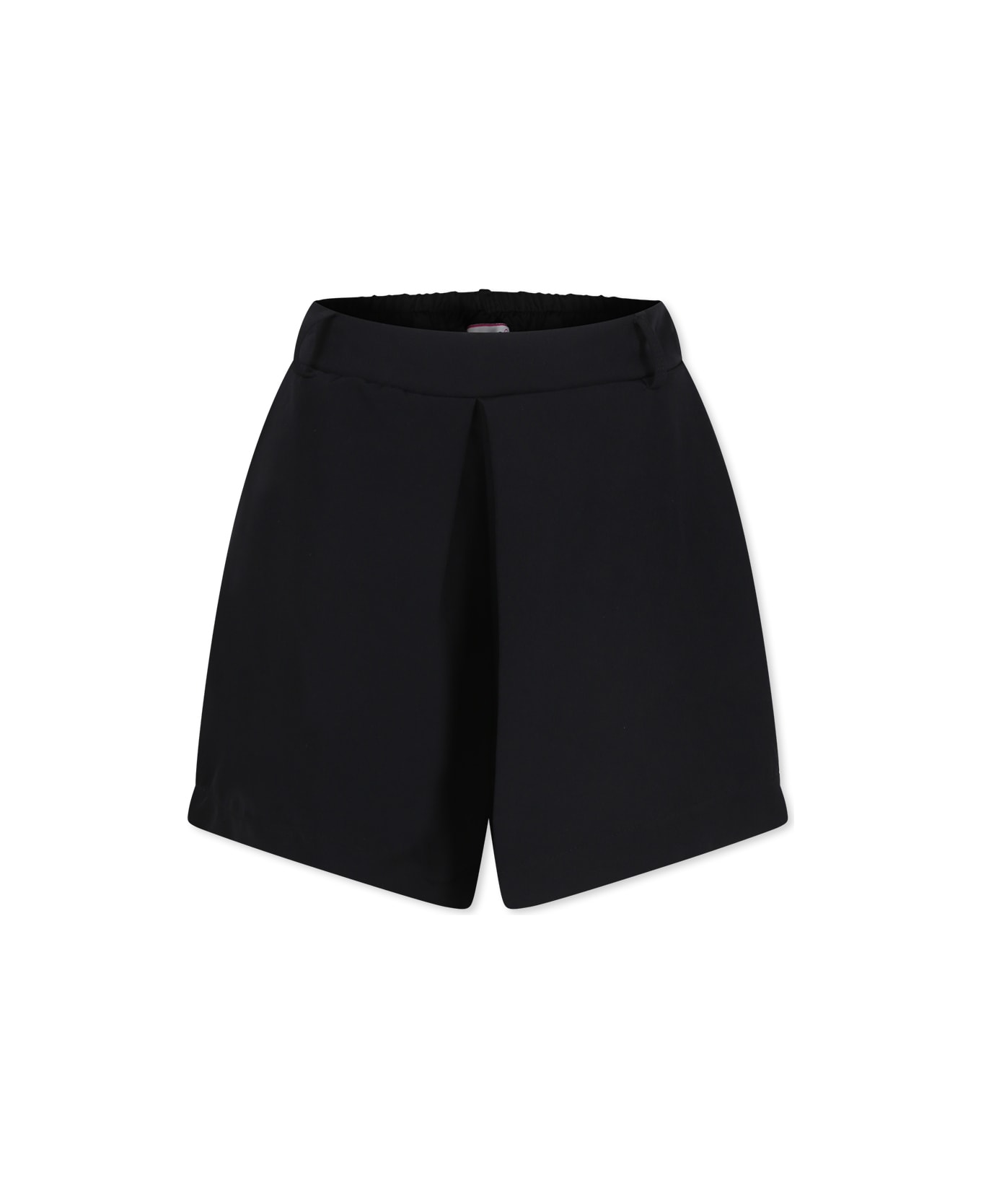 Pinko Black Shorts For Girl With Logo - Black