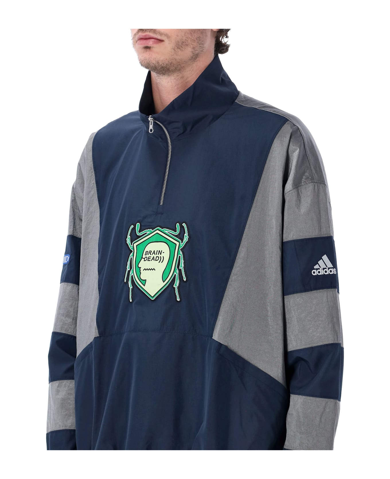 Adidas Originals Adidas X Brain Dead Half-zip Track Jacket - NAVY GREY