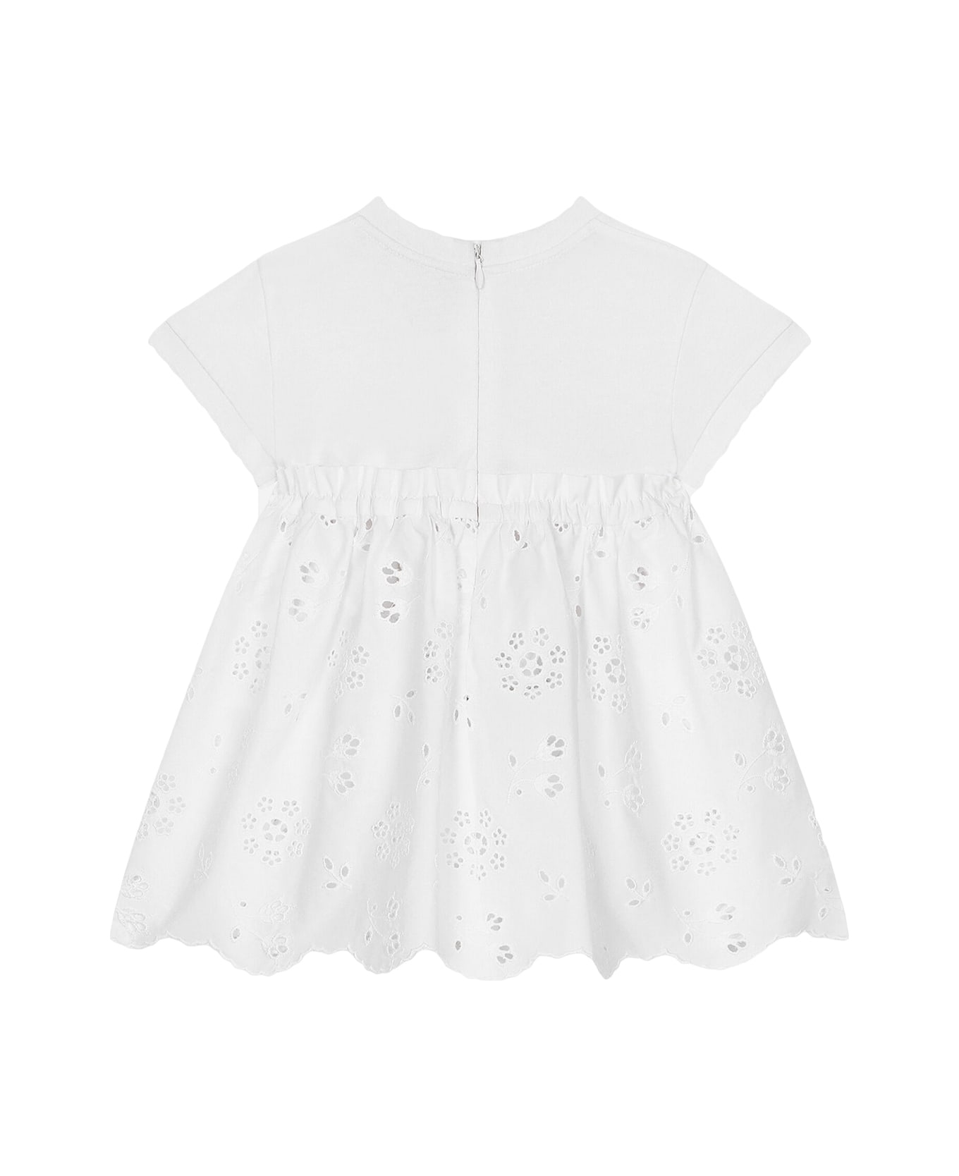 Dolce & Gabbana Jersey And Poplin Dress - White