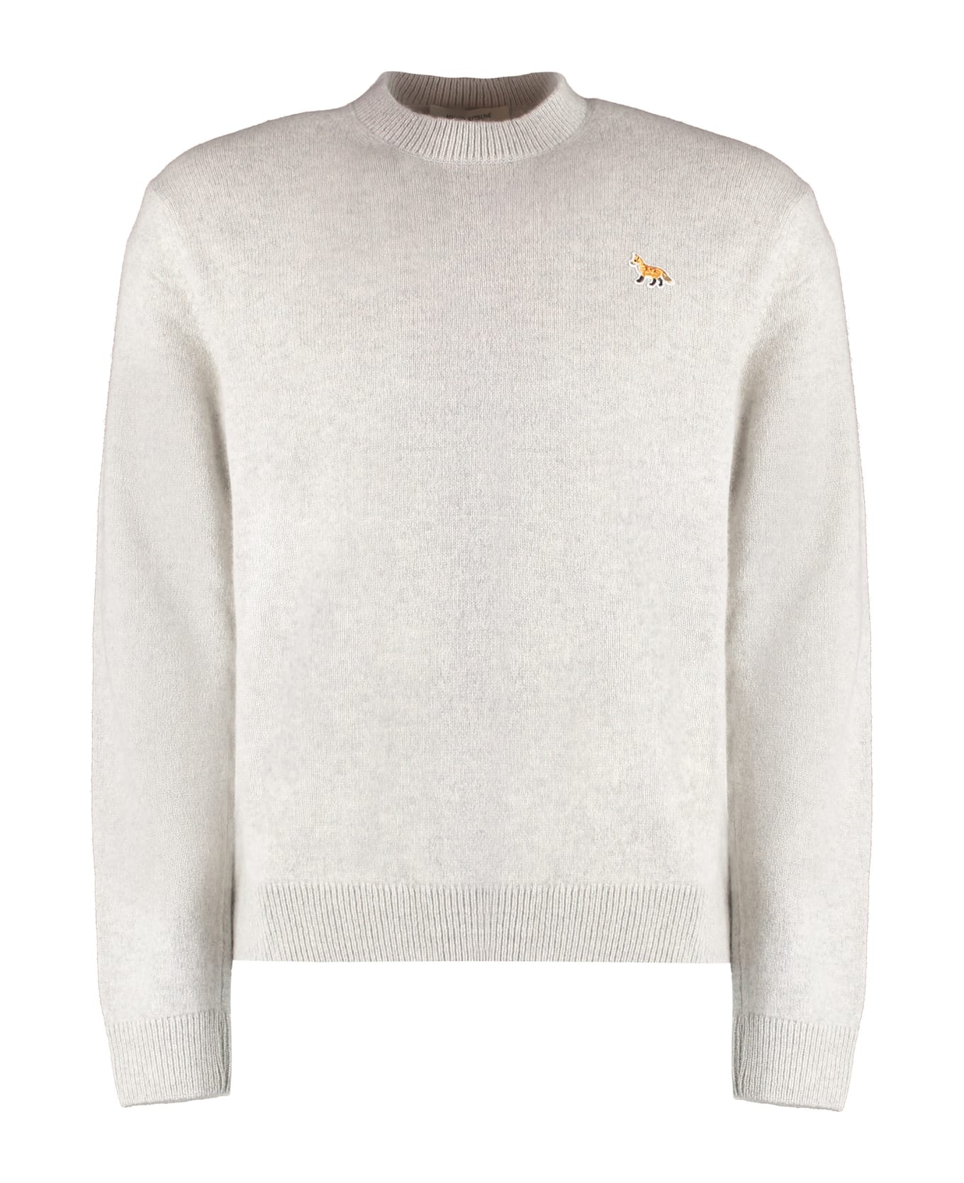 Maison Kitsuné Crew-neck Wool Sweater - grey
