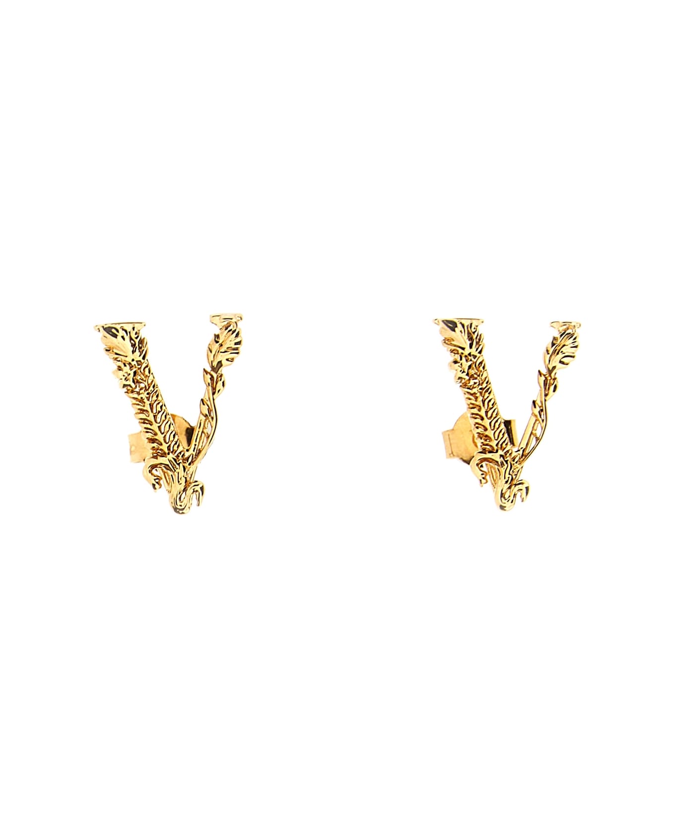 Versace 'virtus' Earrings - Gold ジュエリー