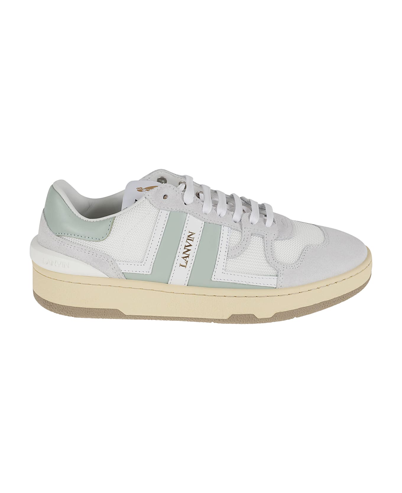 Lanvin Clay Low Top Sneakers - White/Sauge
