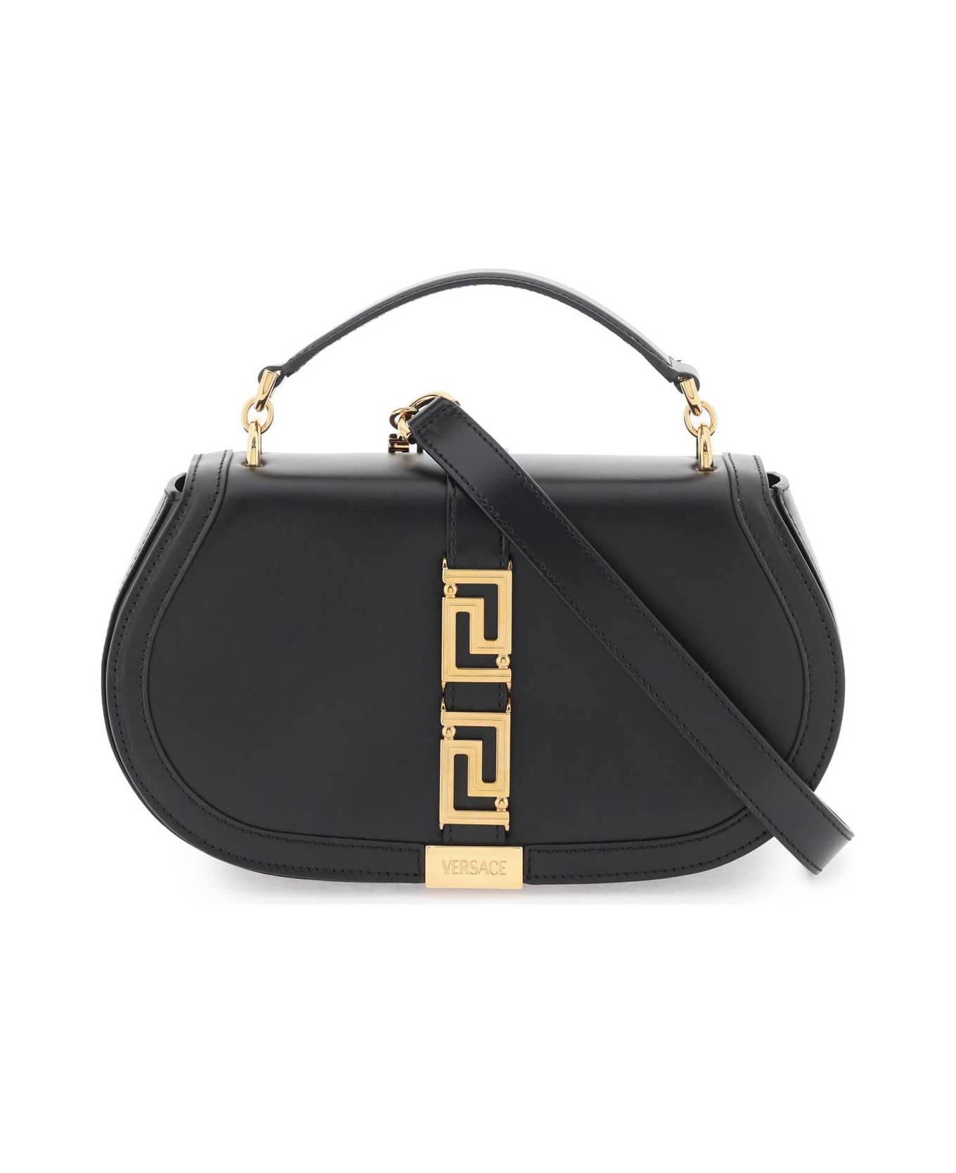 Versace Mini Greca Goddess Shoulder Bag - Black