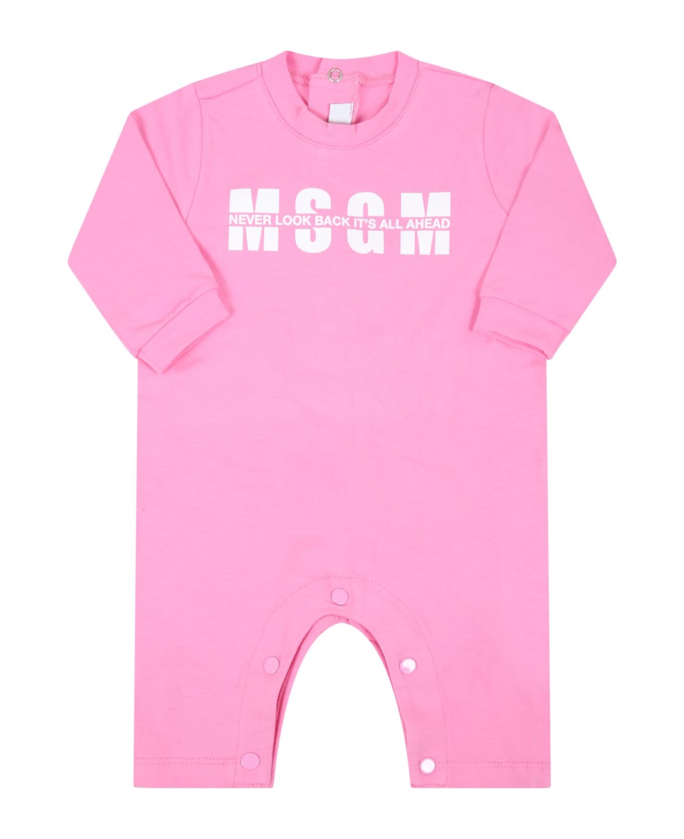 MSGM Pink Set For Babygirl With Logo - Pink