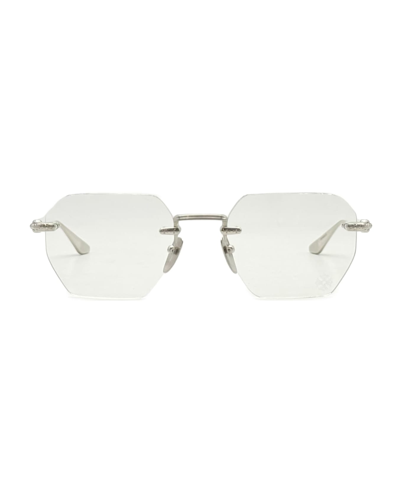 Chrome Hearts Hole Shot - Brushed Silver Rx Sunglasses - Silver