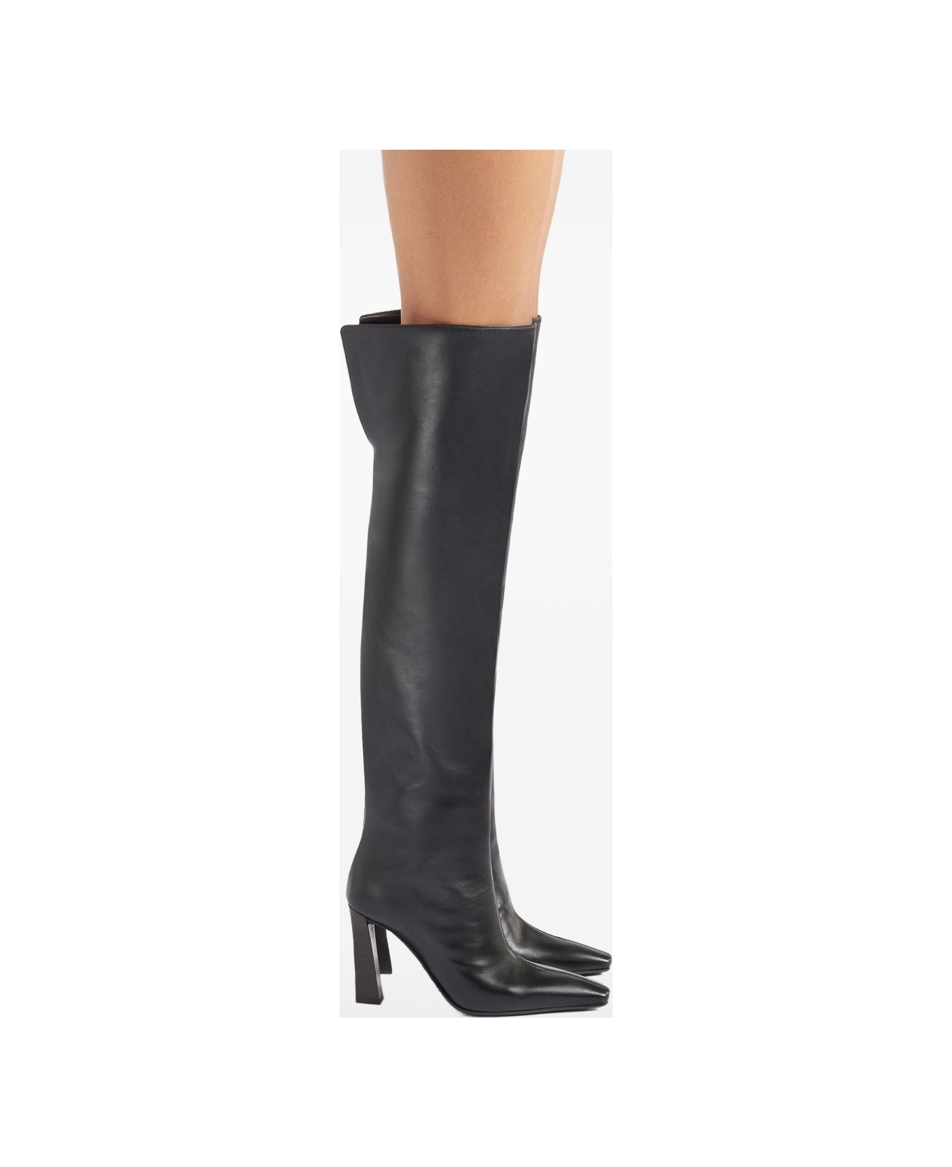 Giuseppe Zanotti Janiee Leather Heel Boots - Black