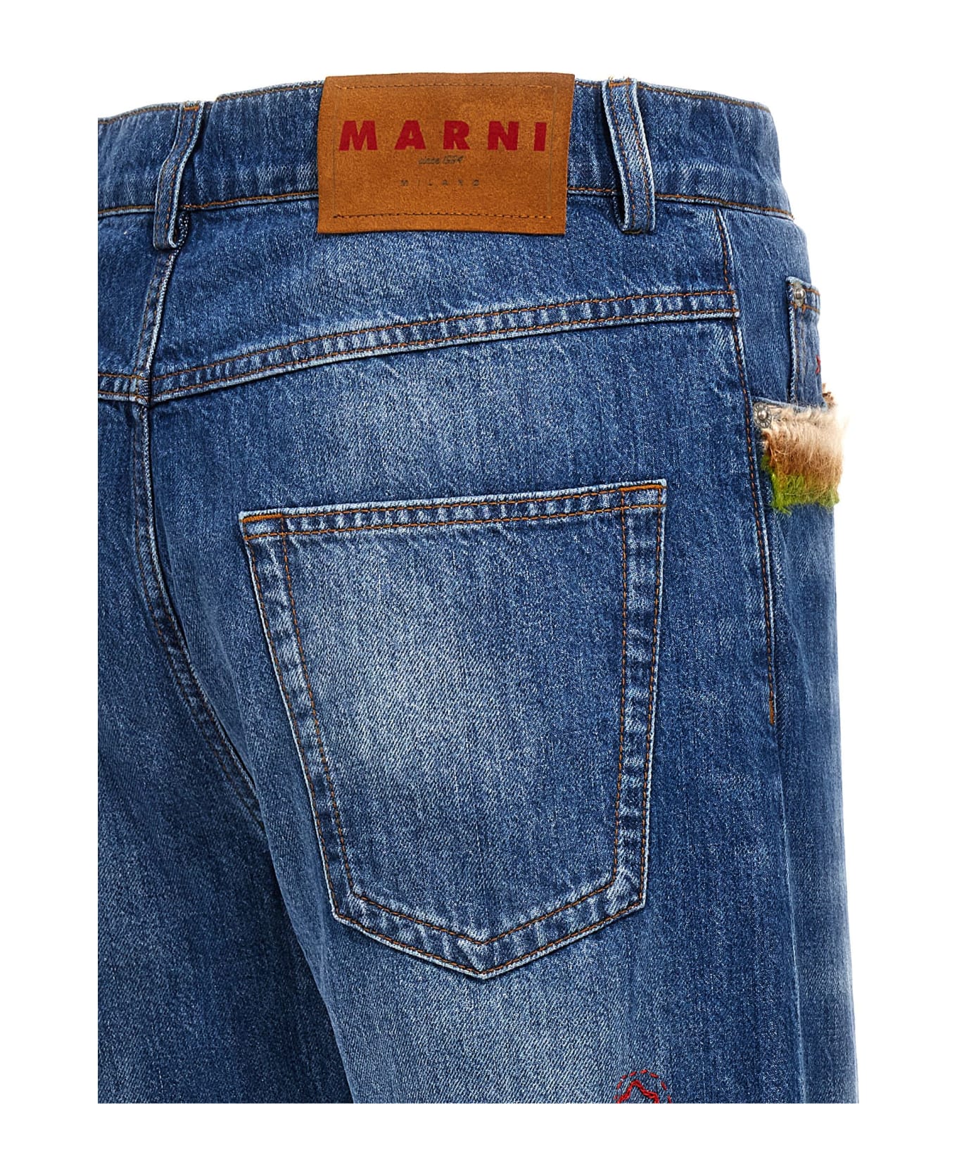 Marni Embroidery Jeans And Patches - Denim