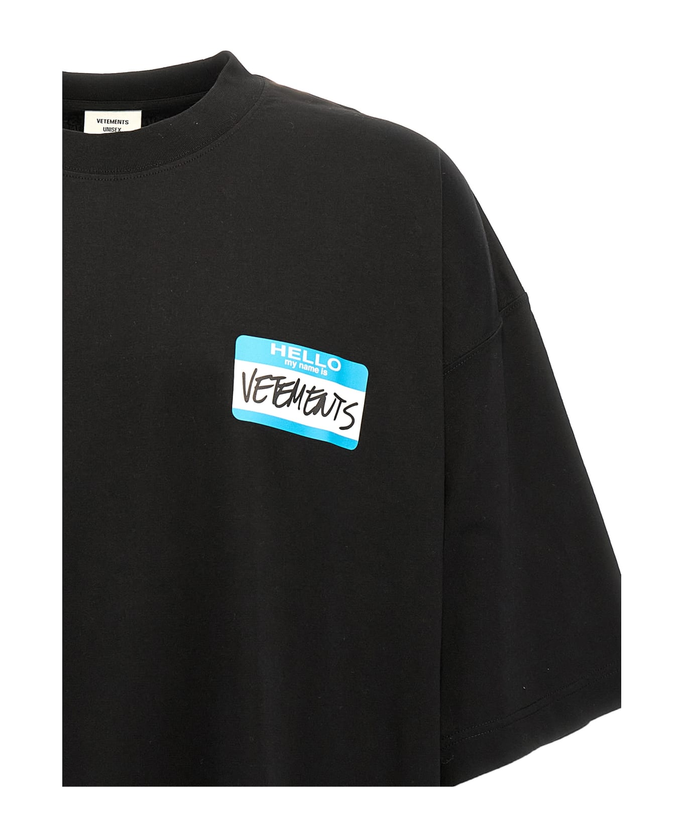 VETEMENTS 'my Name Is Vetements' T-shirt - BLACK シャツ