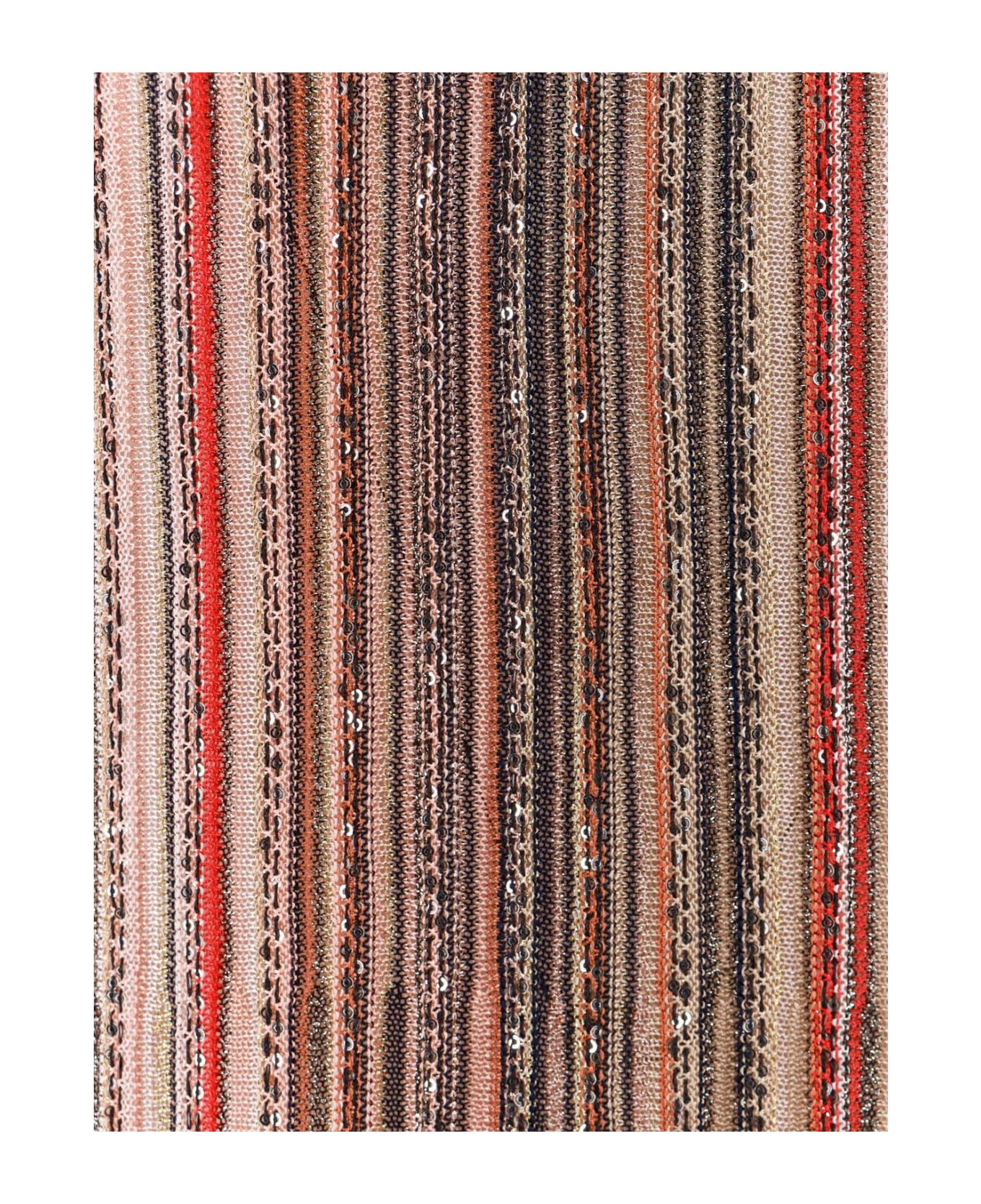 Missoni Sequins Striped Knit Long Cardigan - BLACK/NEUTRALS