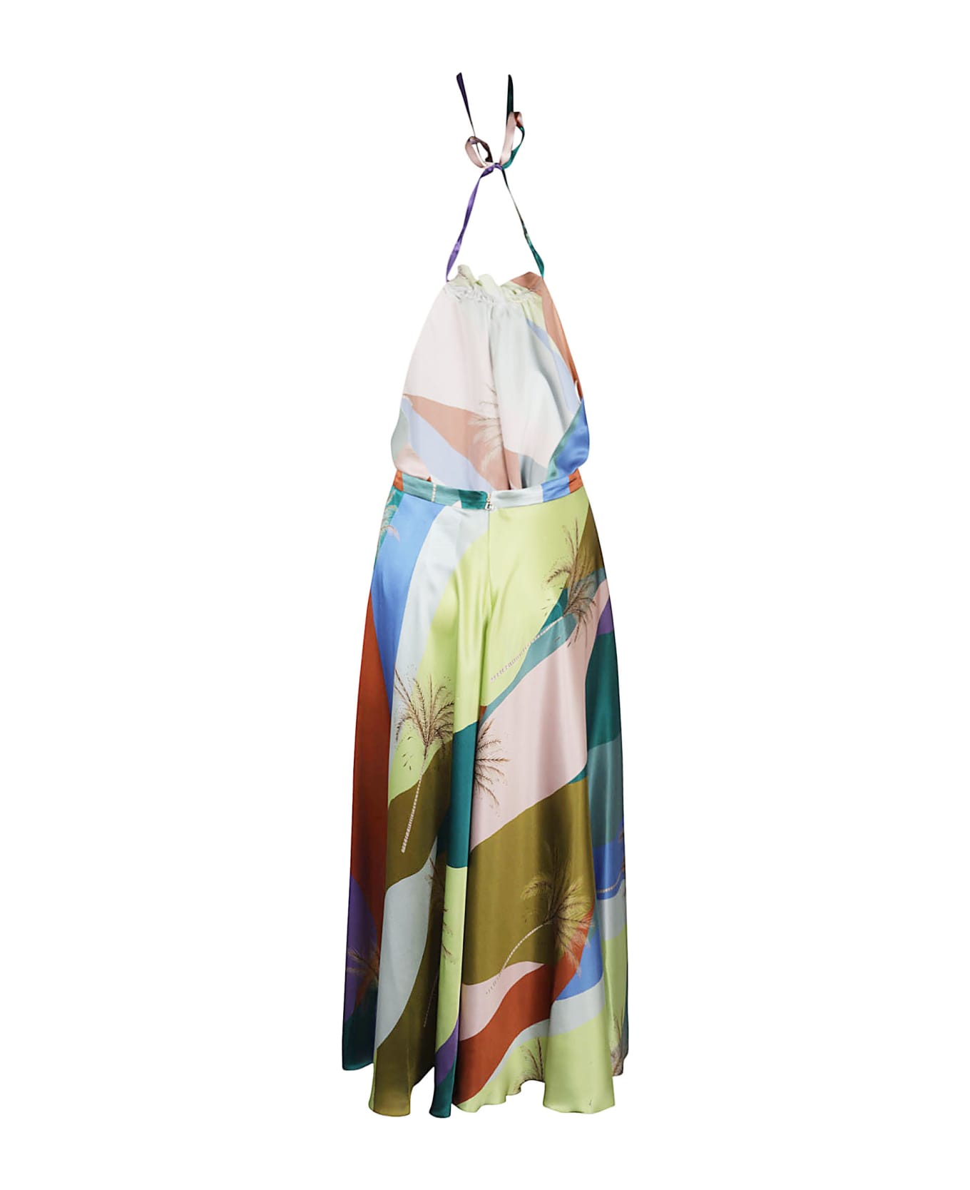 Raquel Diniz Tropical Print Sleeveless Dress - COLOURFUL SUNSET