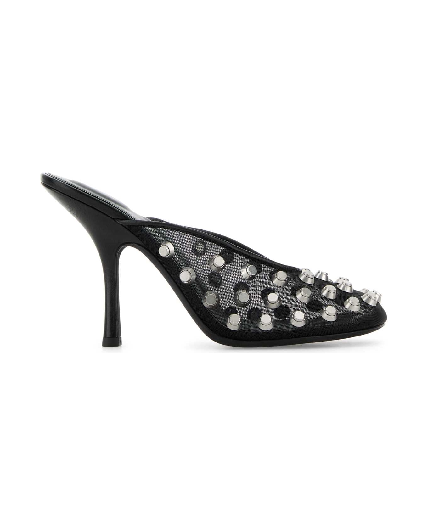 Alexander Wang Black Mesh Rhodes 105 Mules - Black