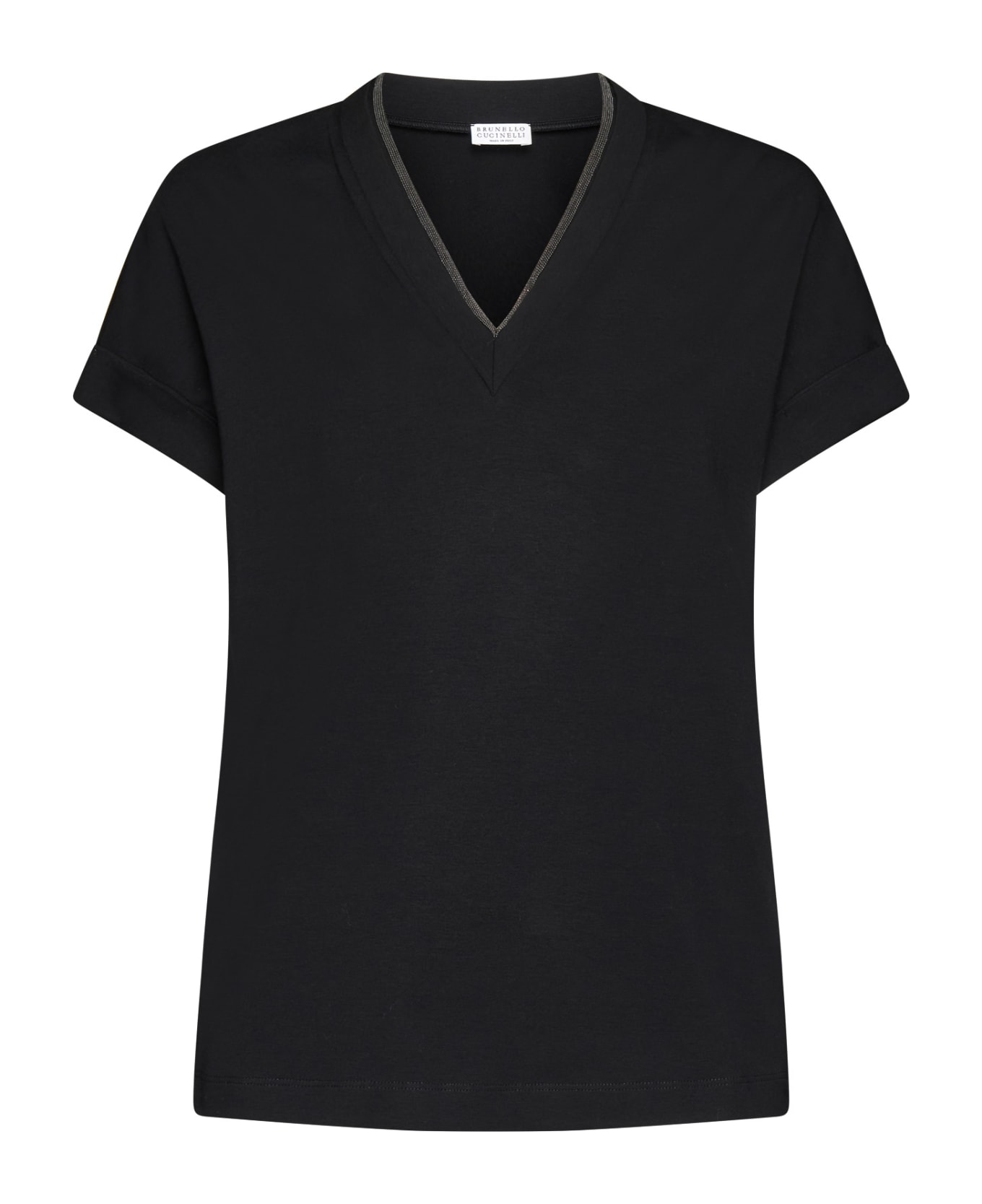 Brunello Cucinelli Precious Neckline T-shirt - Nero Tシャツ
