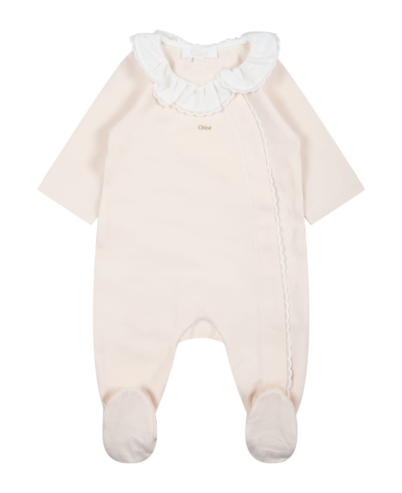 Chloé Multicolor Set For Baby Girl With Logo - Rosa ボディスーツ＆セットアップ