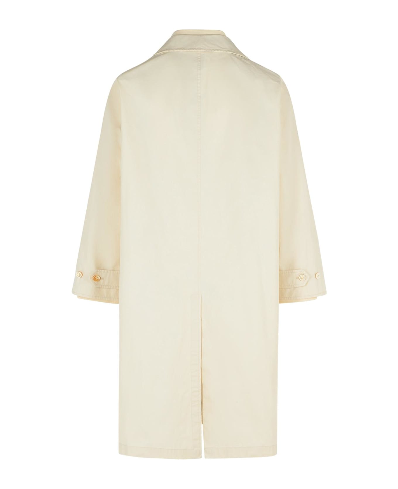 Maison Margiela Cotton Trench Coat - ivory