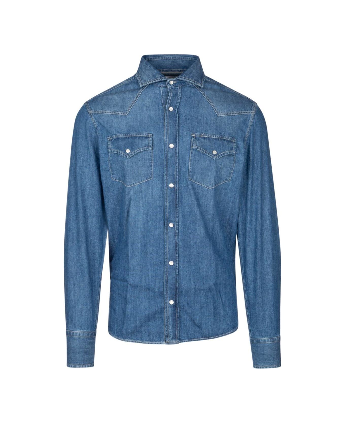 Brunello Cucinelli Button-up Denim Shirt - Blu
