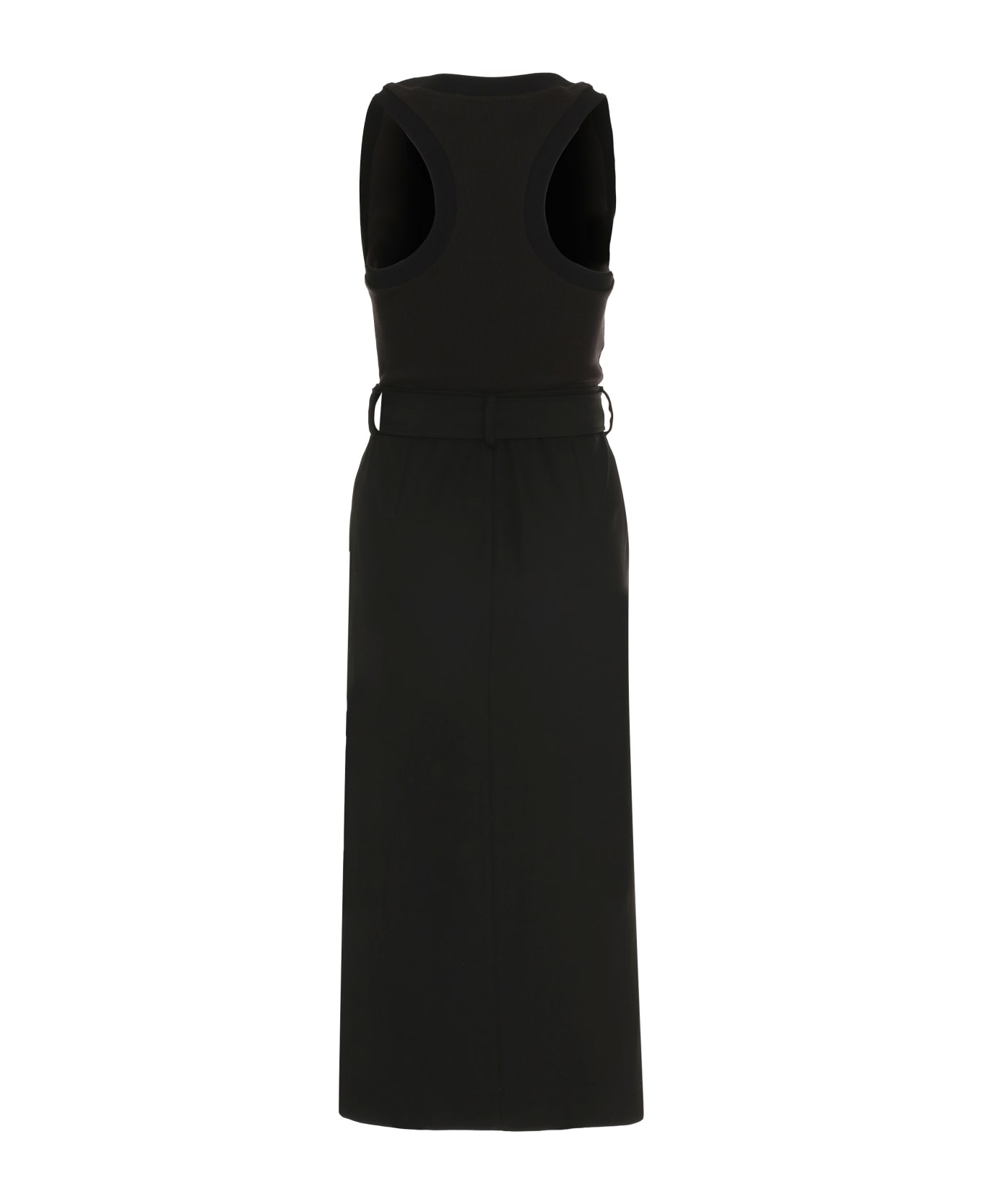 Alexander McQueen Belted Cotton Dress - black