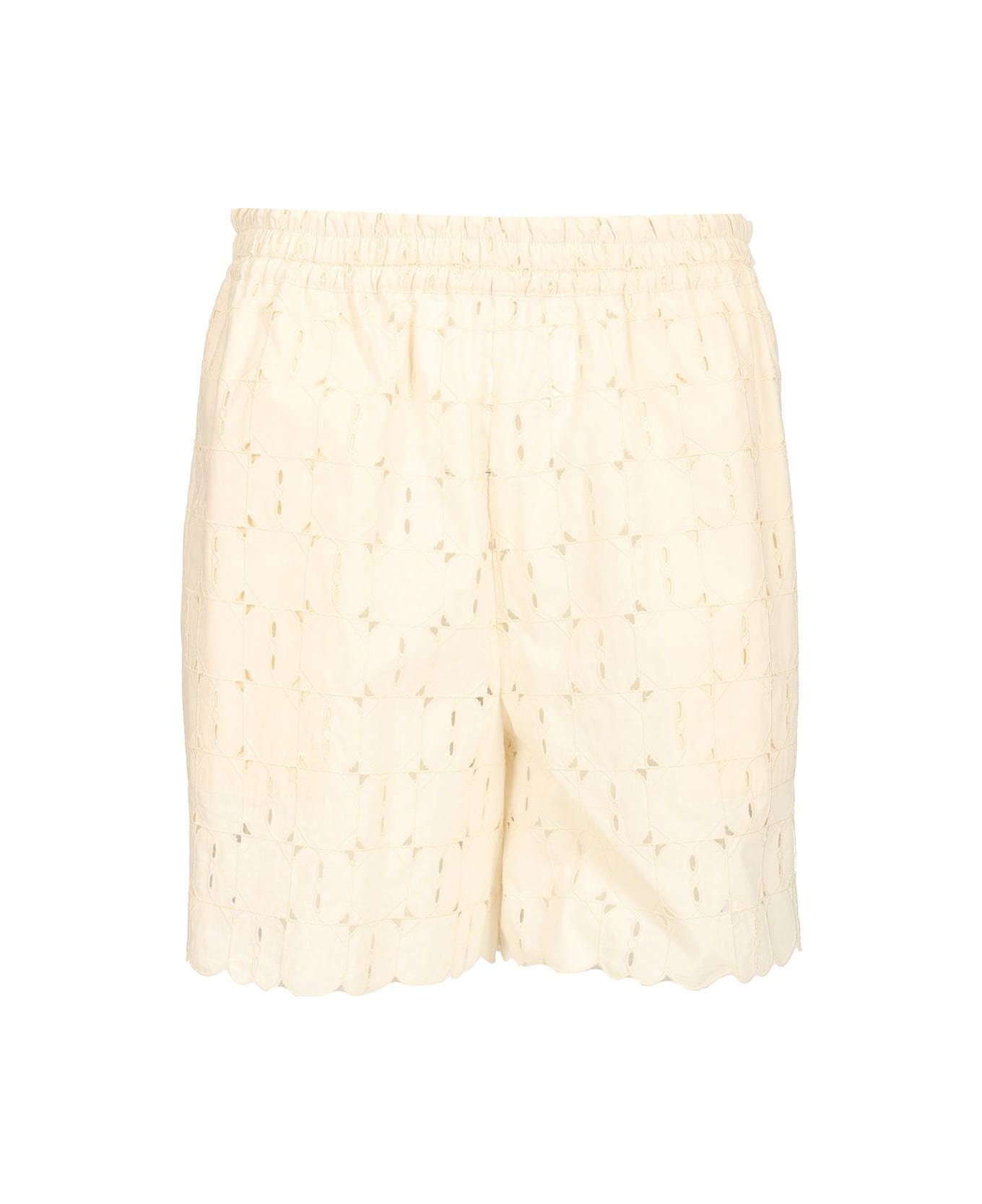 Moncler Lace Shorts - White